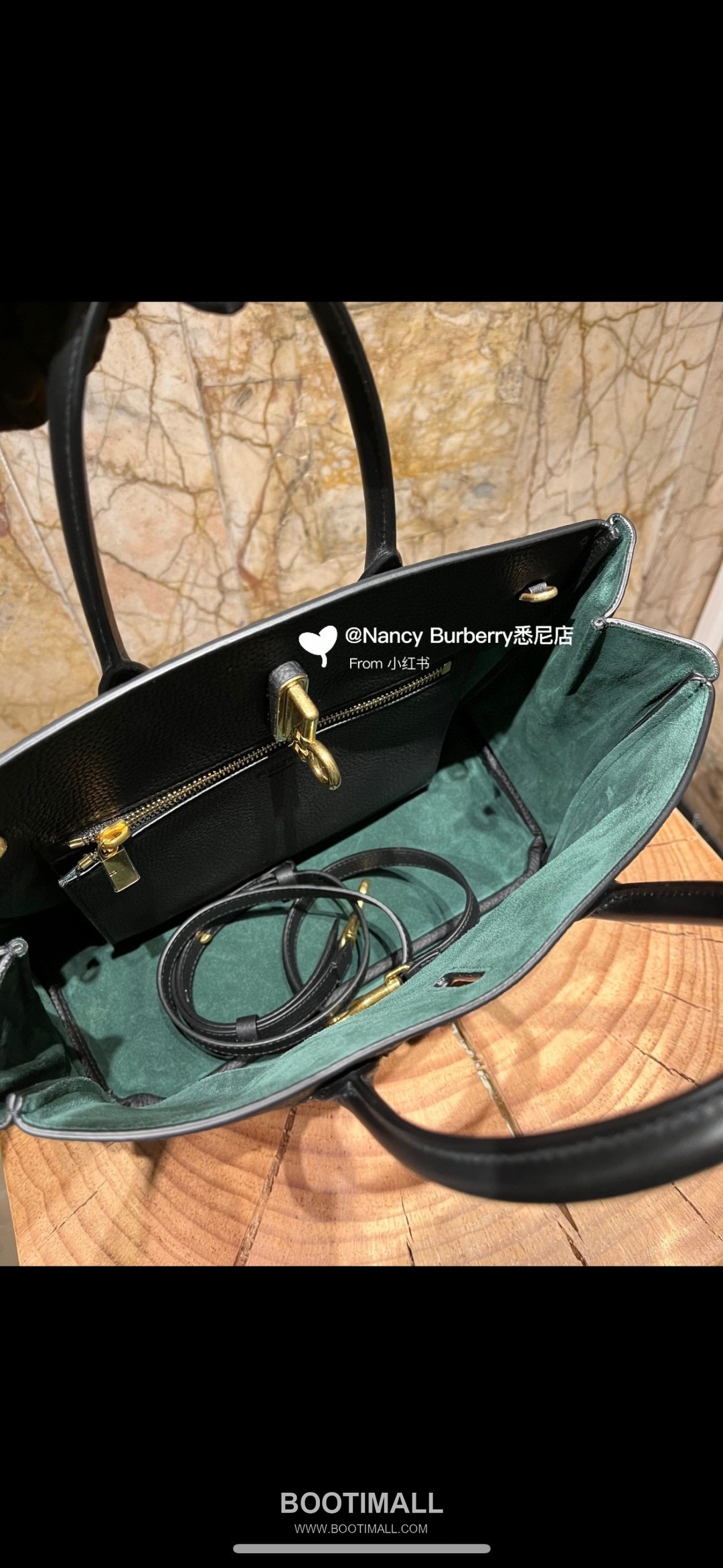 Burberry EKD B-Clasp Tote Grained Calfskin Black Bag 버버리 EKD B-클라스프 토트 575190 그레인드 카프스킨 블랙 35.5cm 9