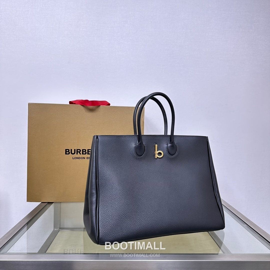 Burberry EKD B-Clasp Tote Grained Calfskin Black Bag 버버리 EKD B-클라스프 토트 575190 그레인드 카프스킨 블랙 35.5cm 11