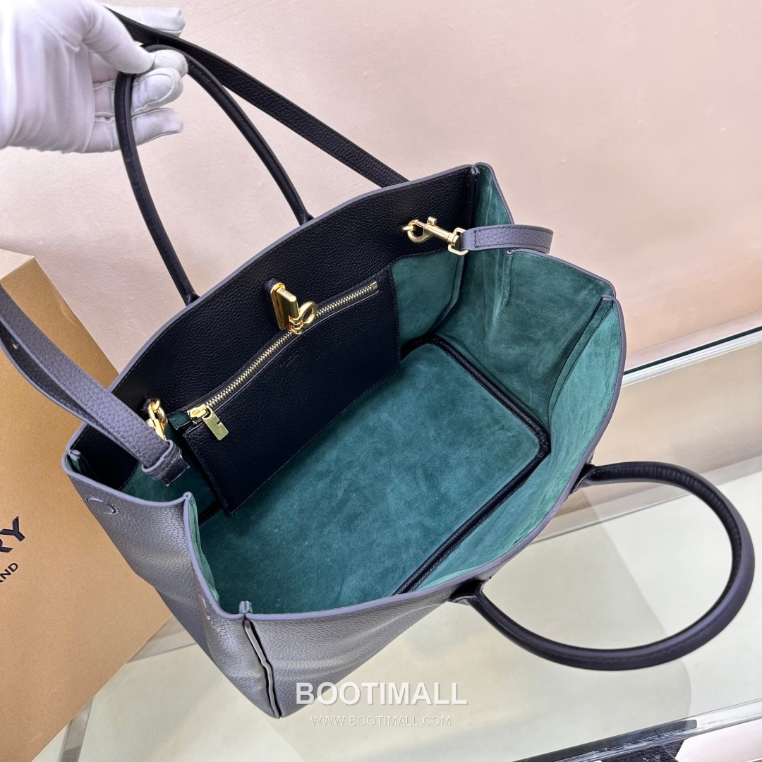 Burberry EKD B-Clasp Tote Grained Calfskin Black Bag 버버리 EKD B-클라스프 토트 575190 그레인드 카프스킨 블랙 35.5cm 15