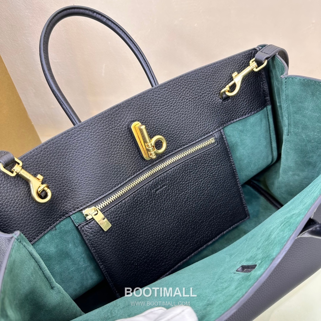 Burberry EKD B-Clasp Tote Grained Calfskin Black Bag 버버리 EKD B-클라스프 토트 575190 그레인드 카프스킨 블랙 35.5cm 16