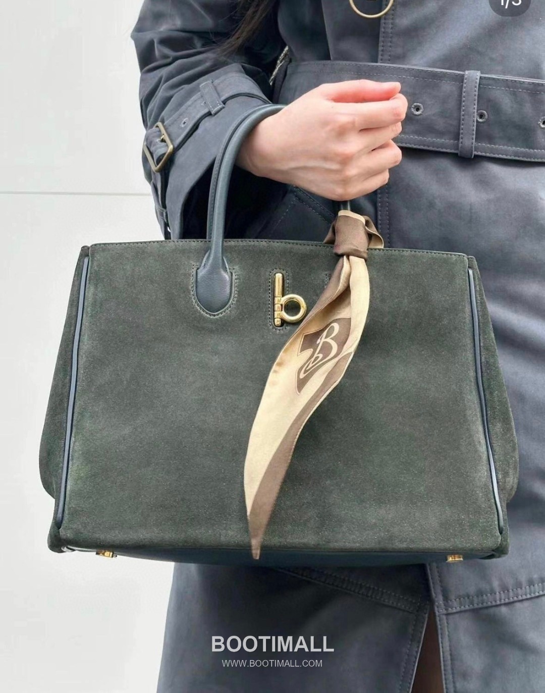 Burberry B-Clasp EKD 401183 Calf Suede Tote Bag 버버리 B-클라스프 EKD 401183 카프 스웨이드 토트백 30cm 5