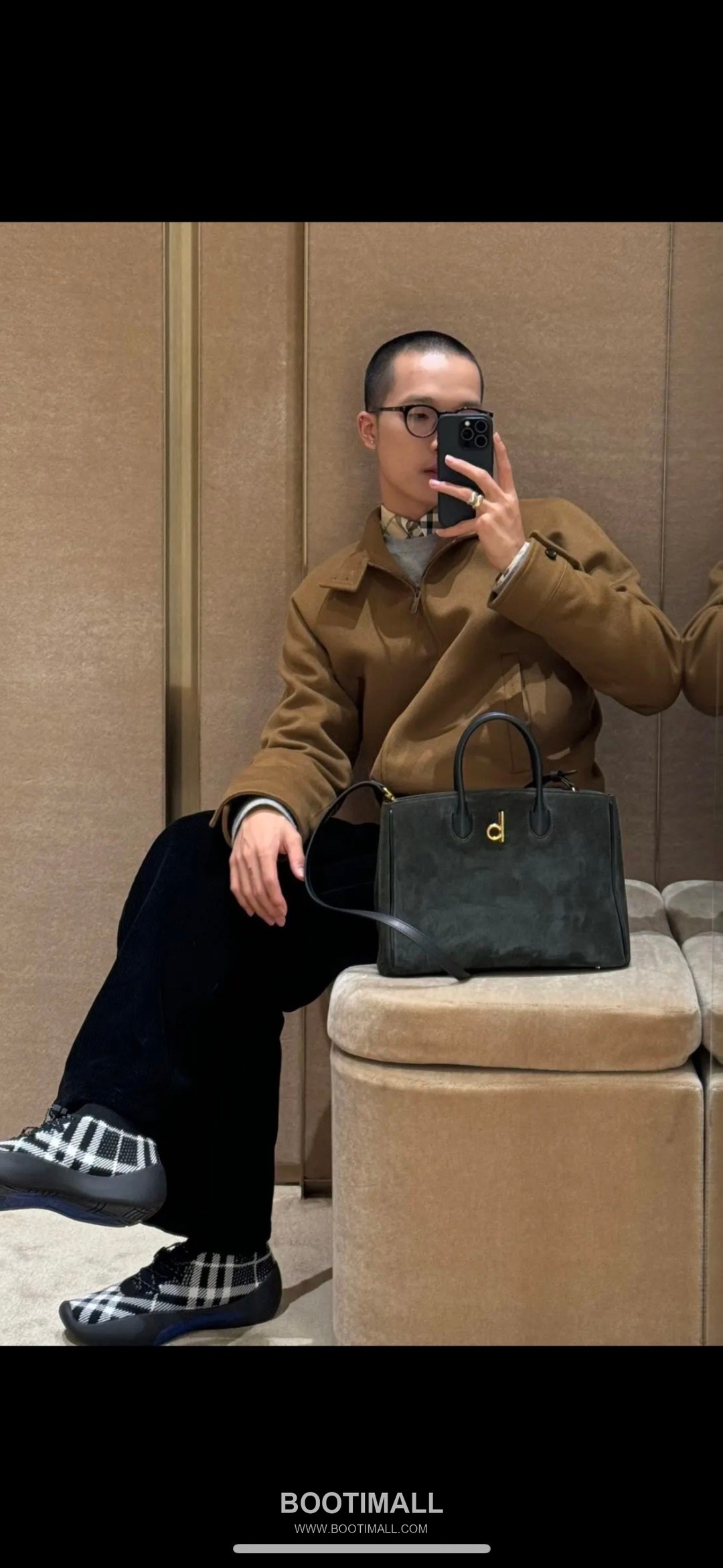 Burberry B-Clasp EKD 401183 Calf Suede Tote Bag 버버리 B-클라스프 EKD 401183 카프 스웨이드 토트백 30cm 9