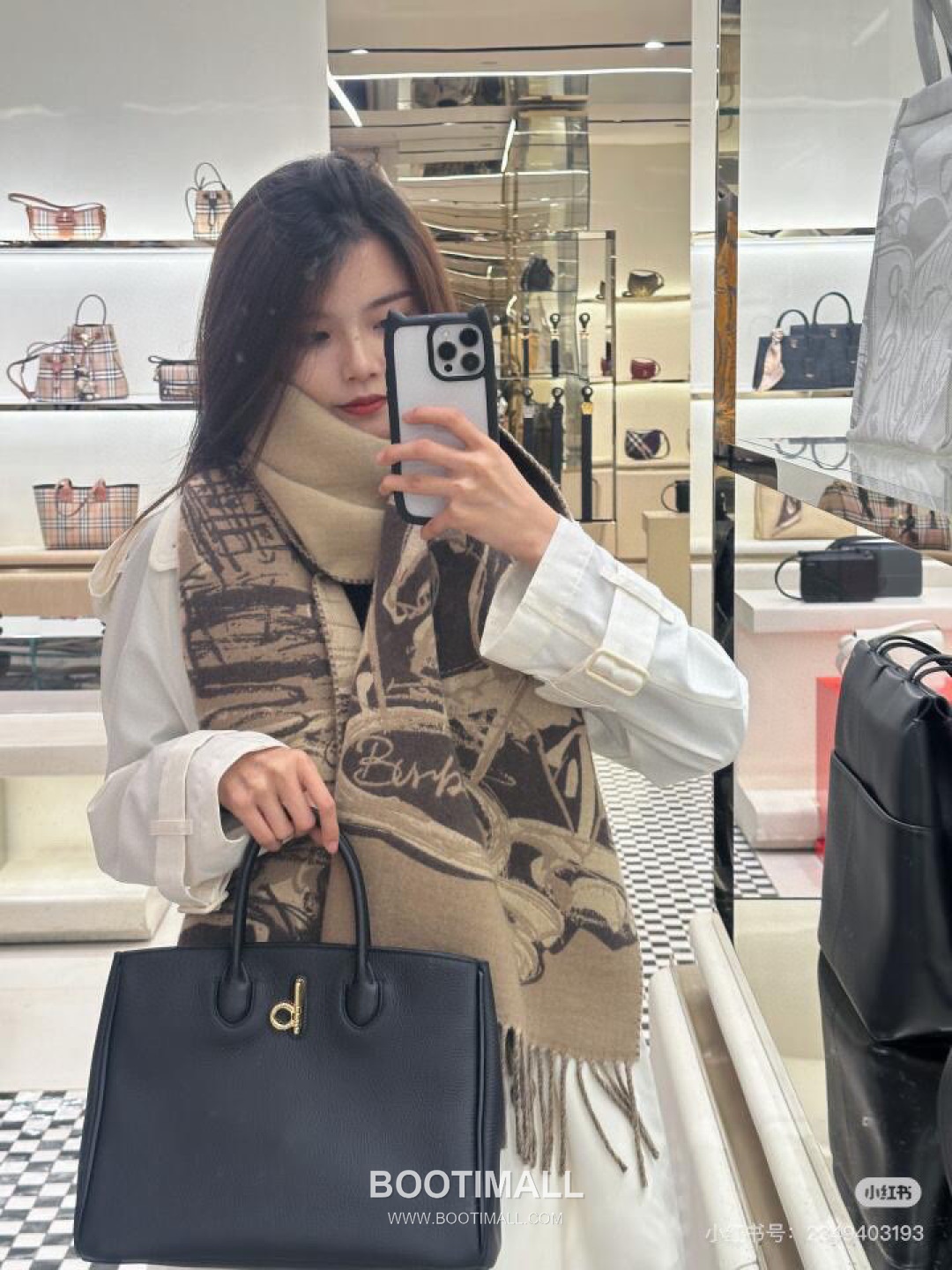 Burberry EKD B-Clasp Tote 401183 Grained Calfskin Bag 버버리 EKD B-클라스프 토트 401183 그레인드 카프스킨 30cm 5