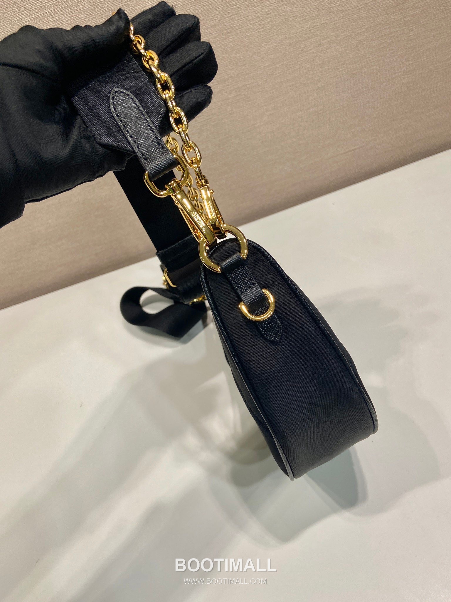 Prada Re-Nylon Crescent Recycled Nylon Shoulder Bag 프라다 리나일론 크레센트 1BH222 재생 나일론 숄더백 30cm 6