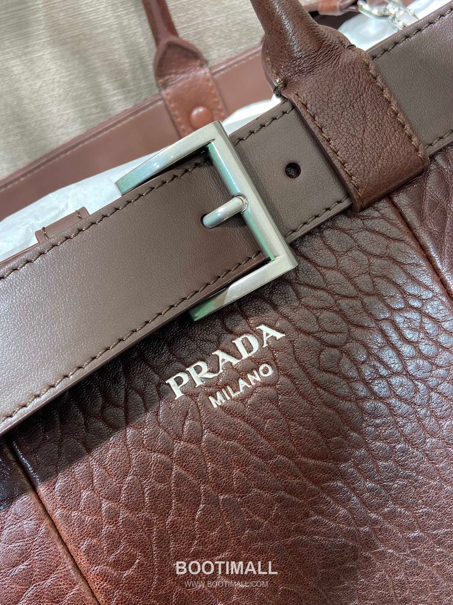 Prada Bubble Lambskin Tote Bag 프라다 1BG126 버블 램스킨 토트백 48cm 7