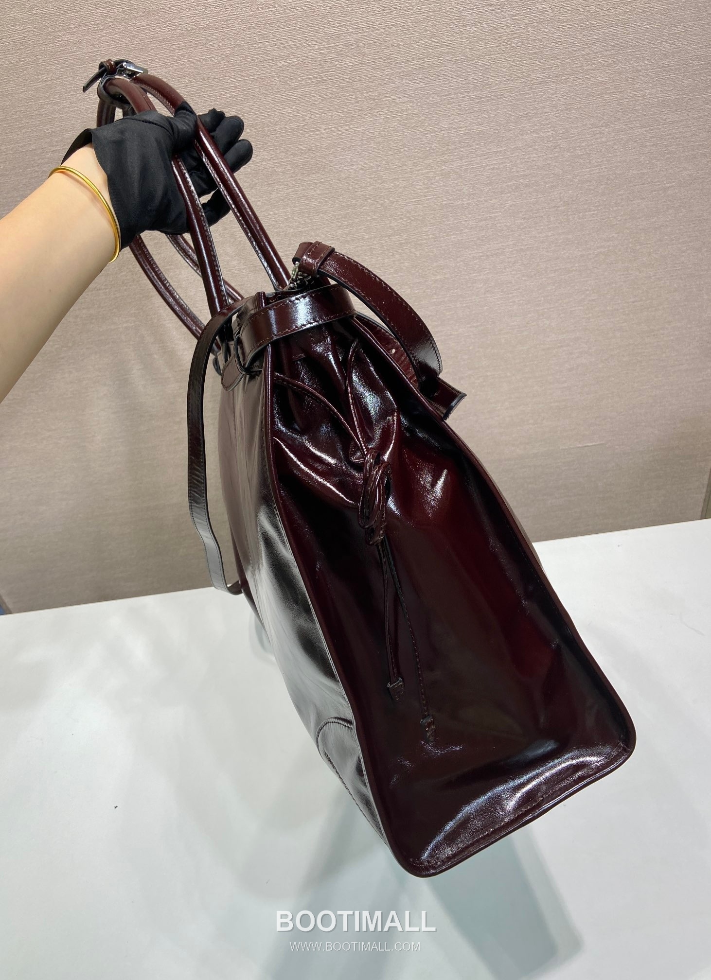 Prada LusSolf Oiled Waxed Leather Top Handle Bag 프라다 루스솔프 2VG128 오일드 왁스 레더 탑핸들백 50cm 5