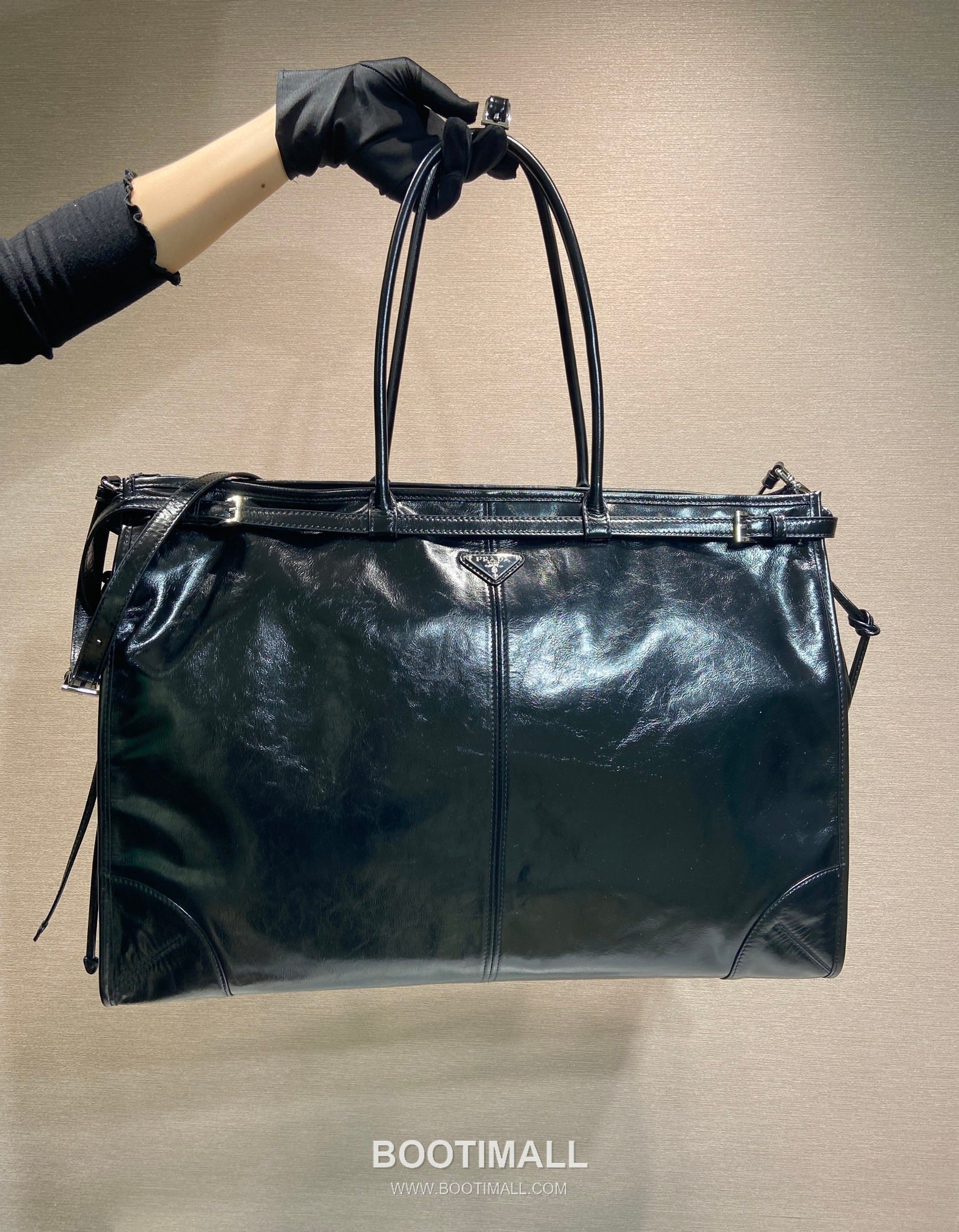 Prada LusSolf Oiled Waxed Leather Top Handle Bag 프라다 루스솔프 2VG128 오일드 왁스 레더 탑핸들백 50cm 10