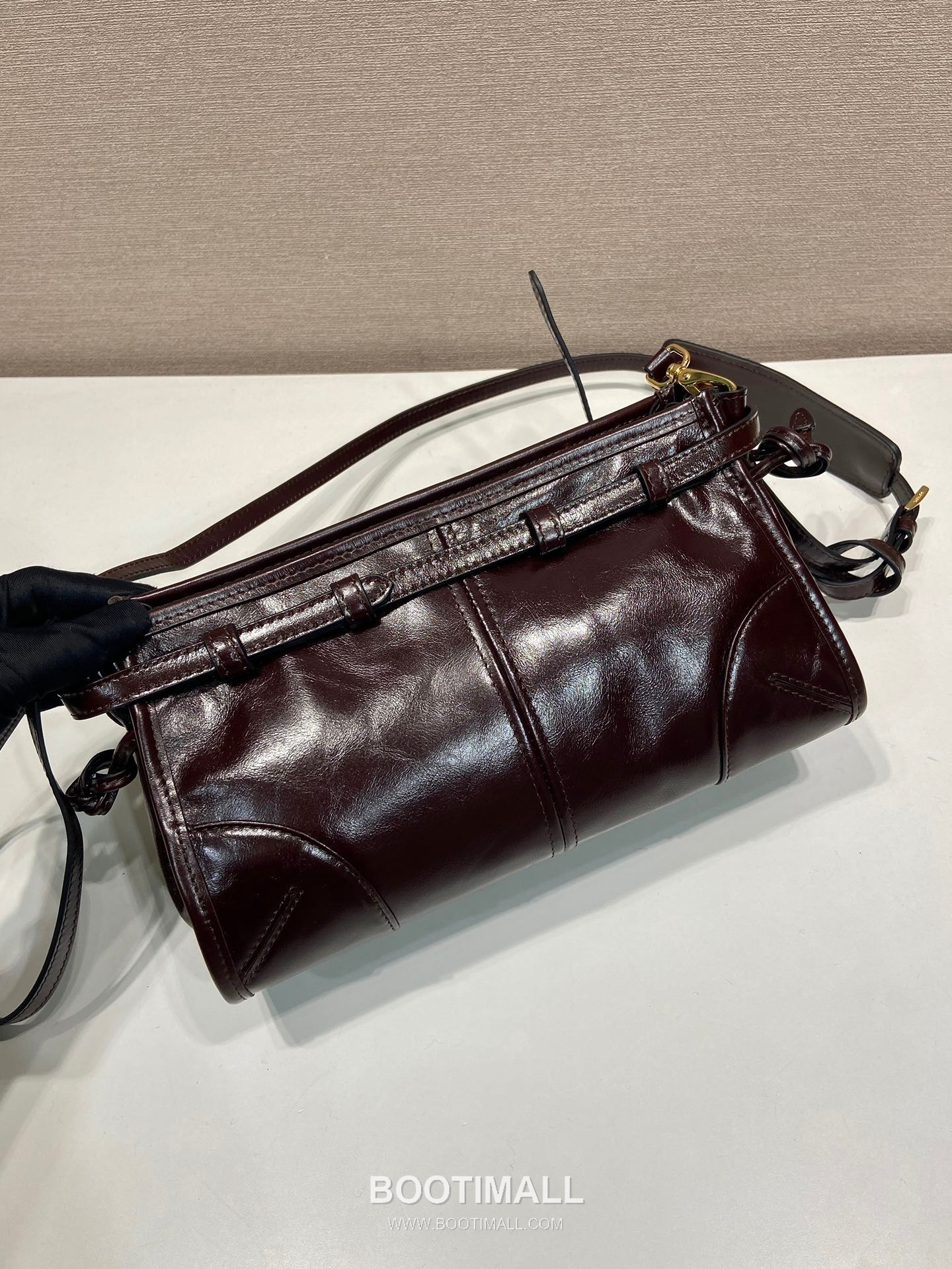 Prada LusSolf Oiled Waxed Leather Crossbody Bag 프라다 루스솔프 1BA215 오일드 왁스 레더 크로스백 26cm 4