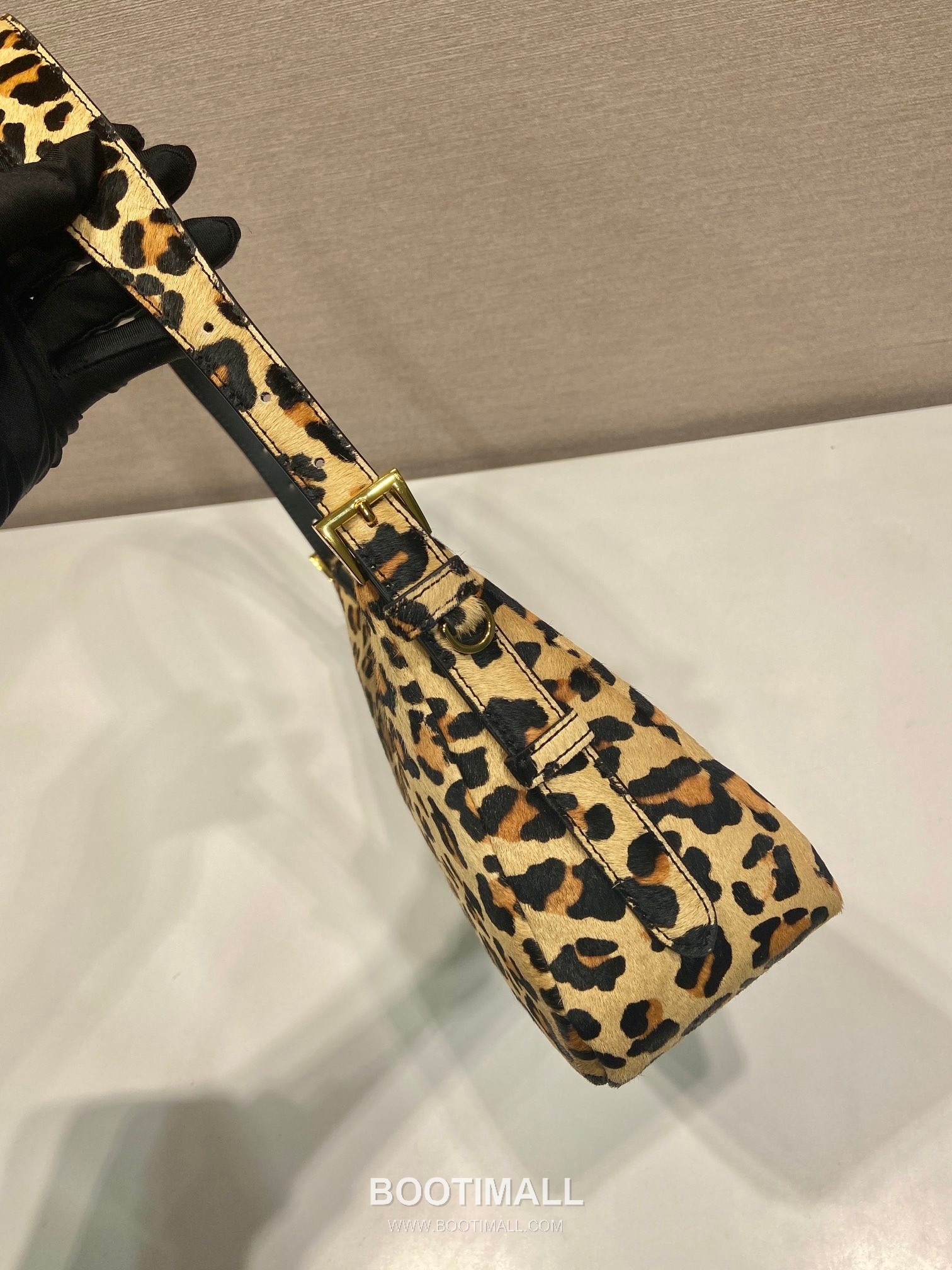 Prada Aimee Leopard Print Printed Fabric Hobo Bag 프라다 에이미 레오파드 프린트 1BC229 패브릭 호보백 31cm 6