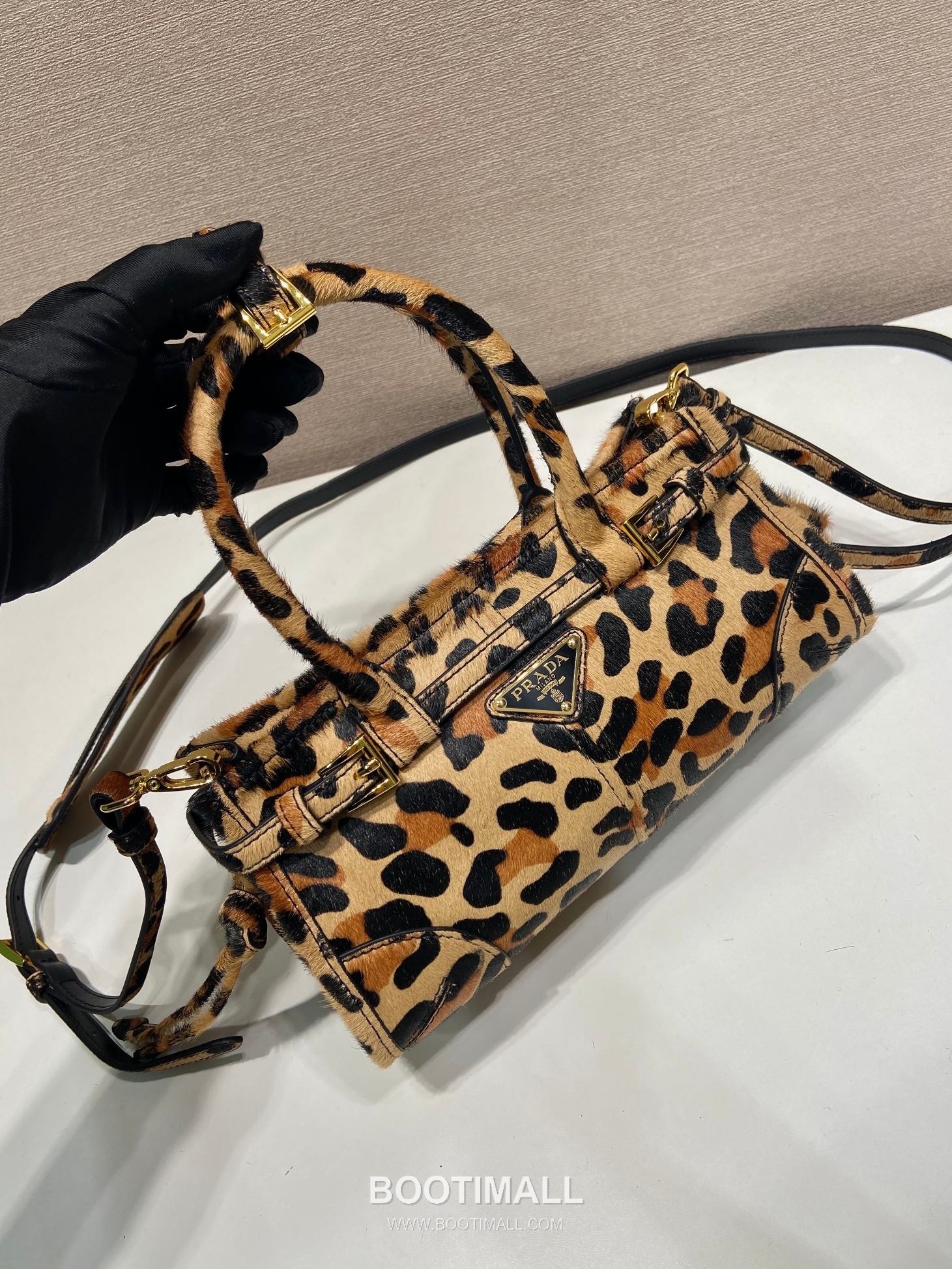 Prada LusSolf Leopard Print Mini Printed Leather Brown Top Handle Bag 프라다 루스솔프 레오파드 프린트 1BA486 미니 레더 브라운 탑핸들백 24cm 3