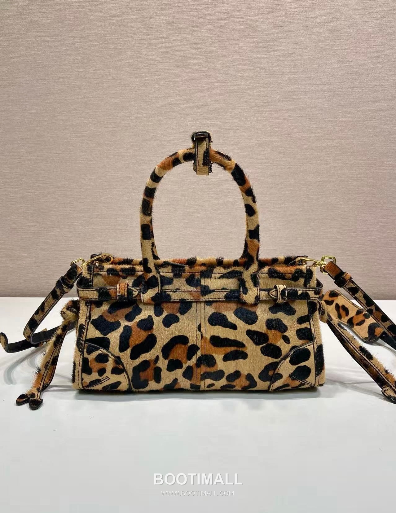 Prada LusSolf Leopard Print Mini Printed Leather Brown Top Handle Bag 프라다 루스솔프 레오파드 프린트 1BA486 미니 레더 브라운 탑핸들백 24cm 4
