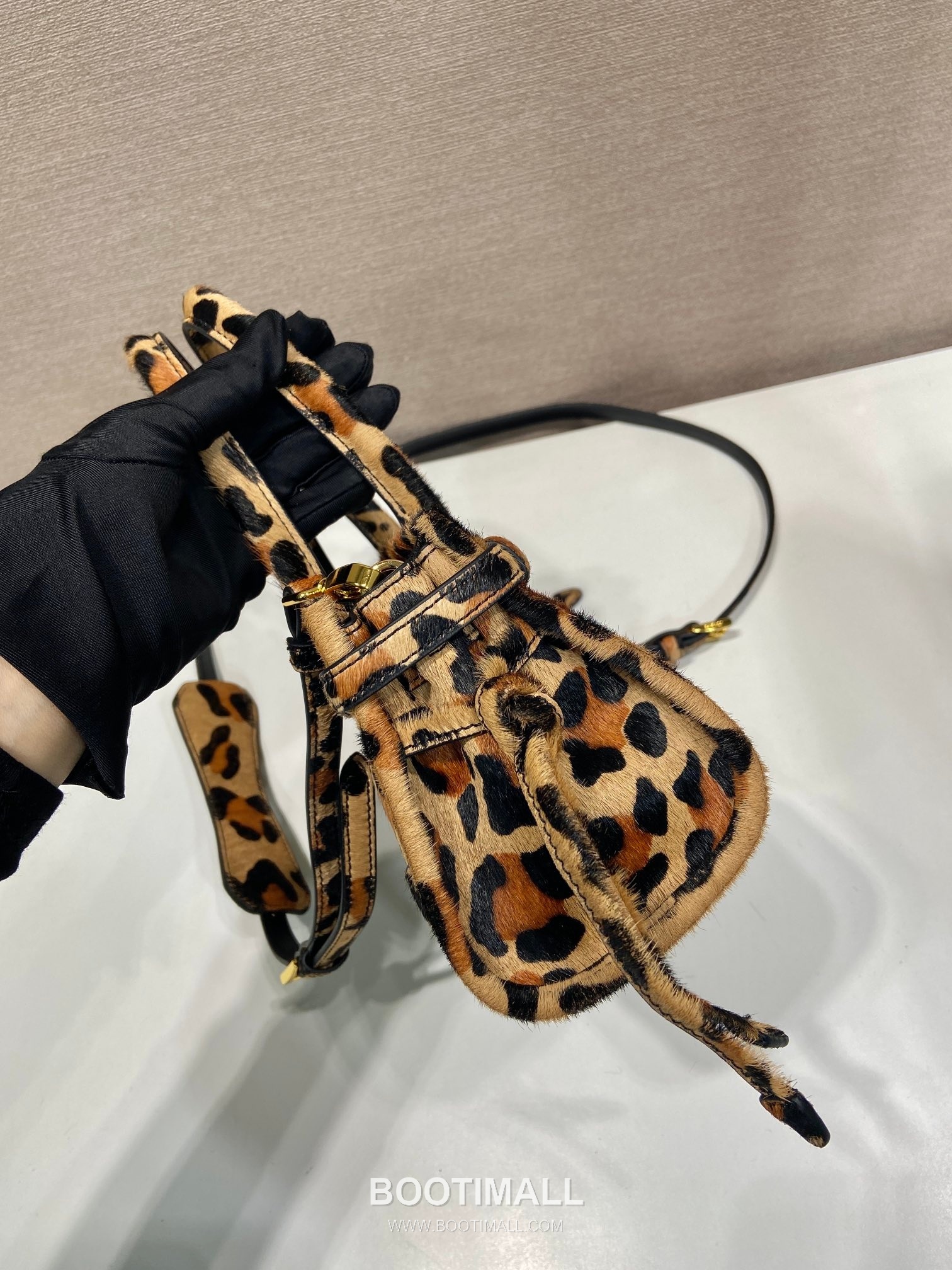 Prada LusSolf Leopard Print Mini Printed Leather Brown Top Handle Bag 프라다 루스솔프 레오파드 프린트 1BA486 미니 레더 브라운 탑핸들백 24cm 5