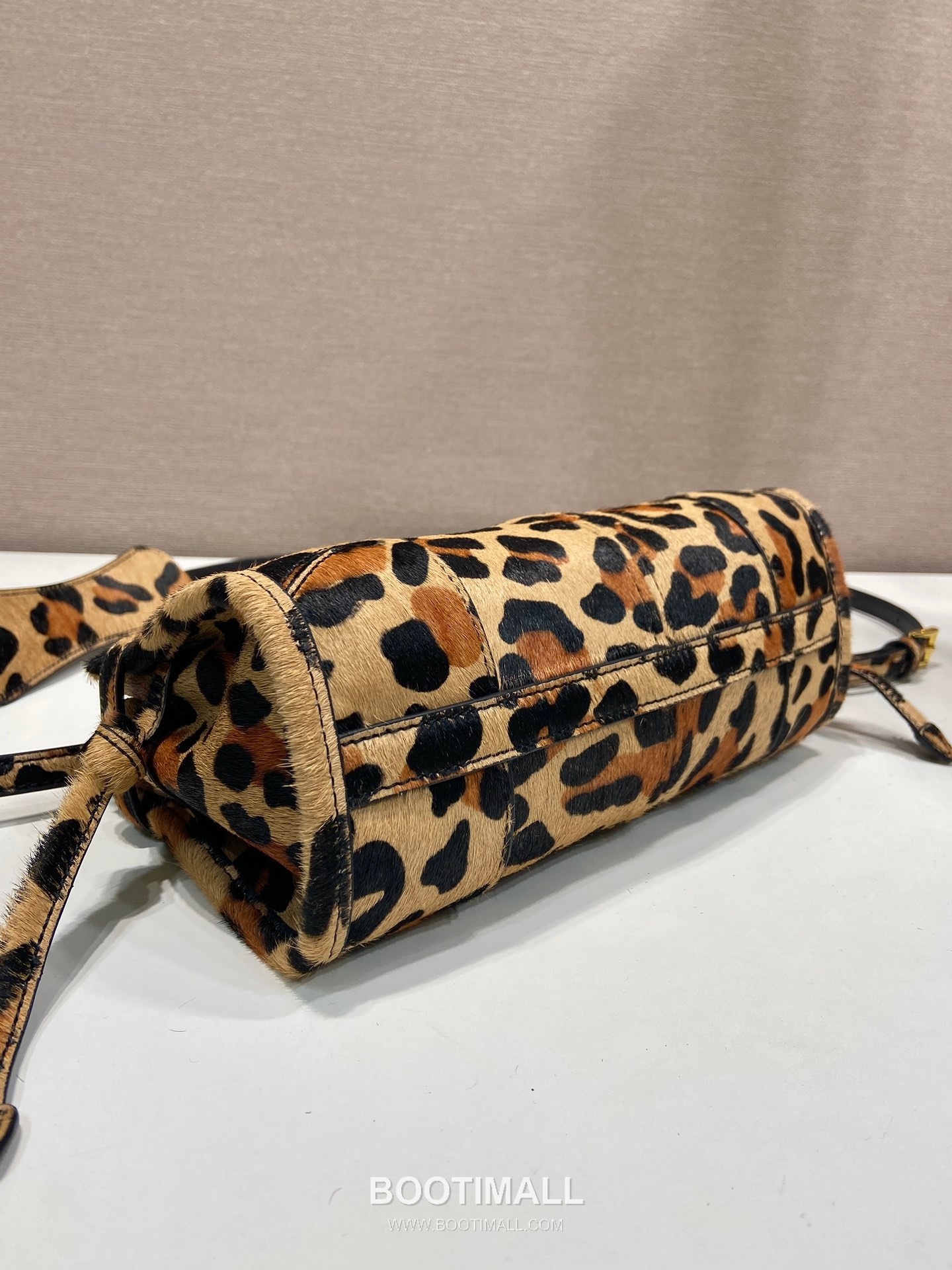 Prada LusSolf Leopard Print Mini Printed Leather Brown Top Handle Bag 프라다 루스솔프 레오파드 프린트 1BA486 미니 레더 브라운 탑핸들백 24cm 6