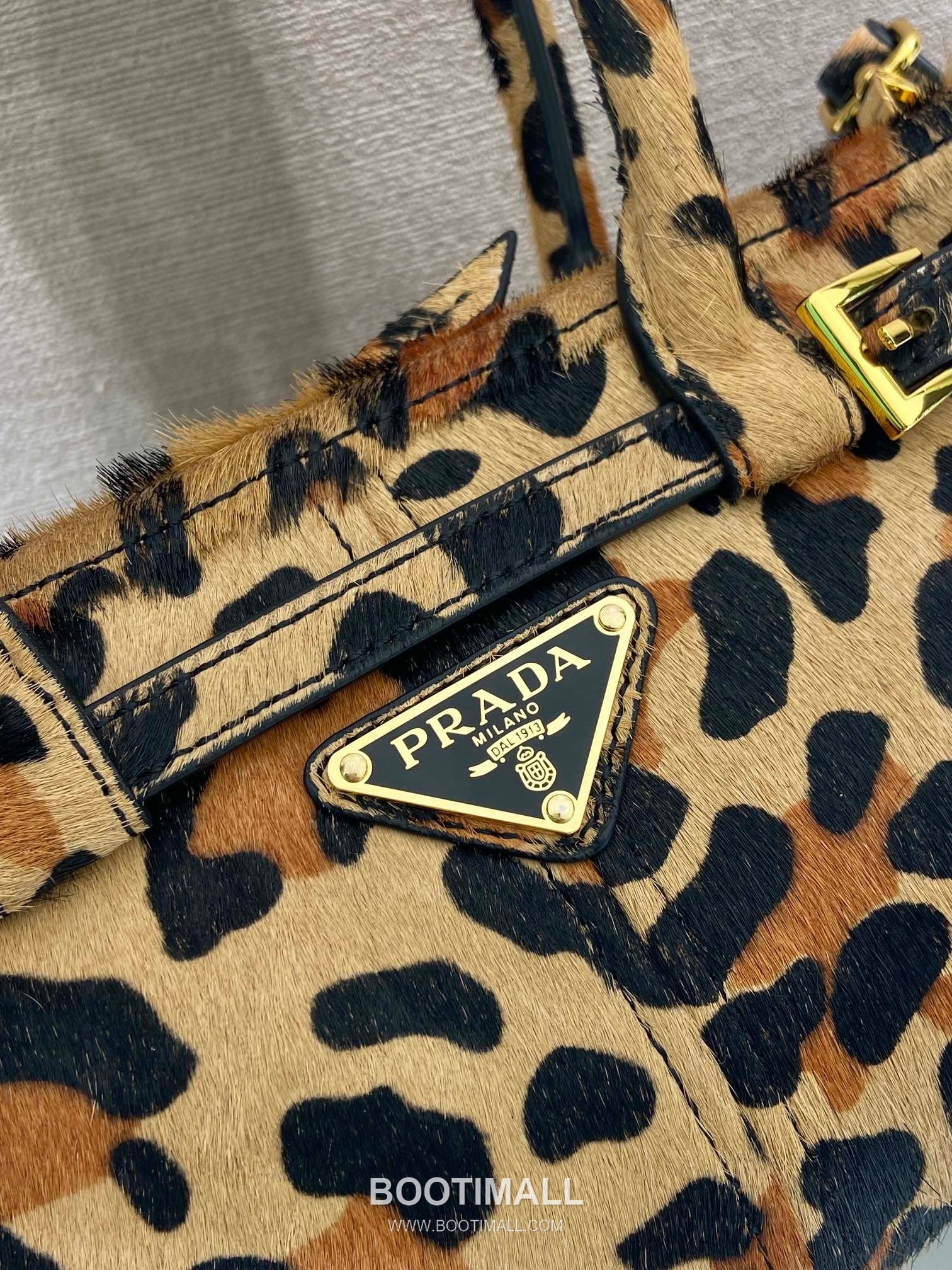 Prada LusSolf Leopard Print Mini Printed Leather Brown Top Handle Bag 프라다 루스솔프 레오파드 프린트 1BA486 미니 레더 브라운 탑핸들백 24cm 7