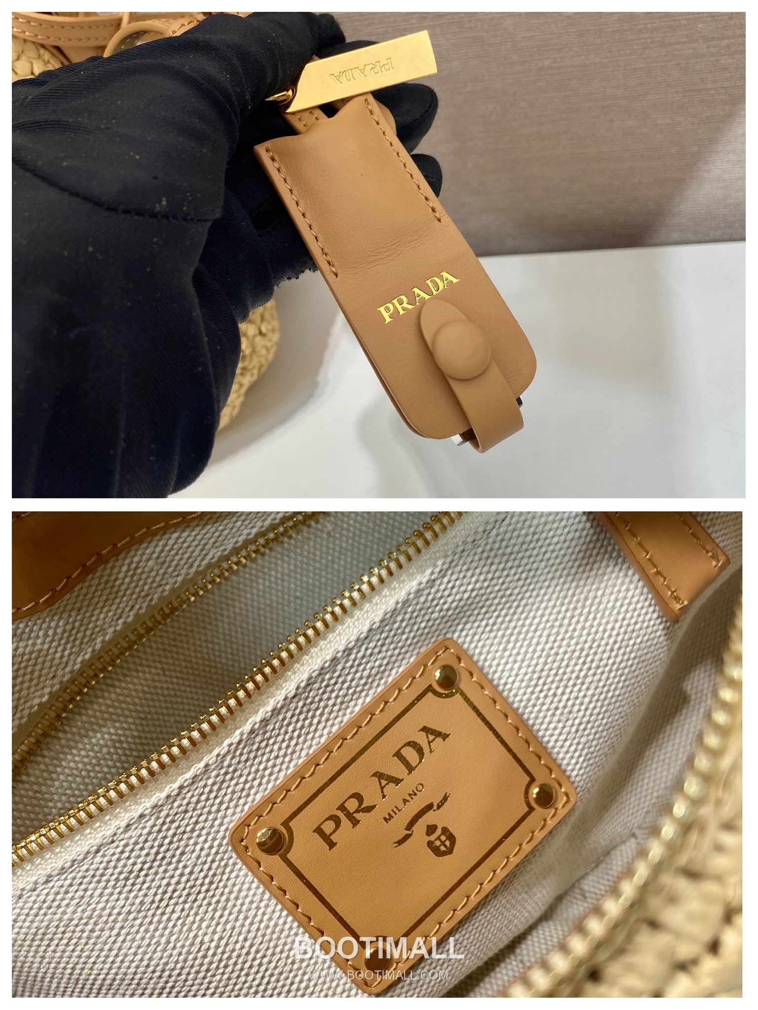 Prada Aimee Woven Leather Shoulder Bag 프라다 에이미 위븐 1BC247 우븐 레더 숄더백 34cm 9