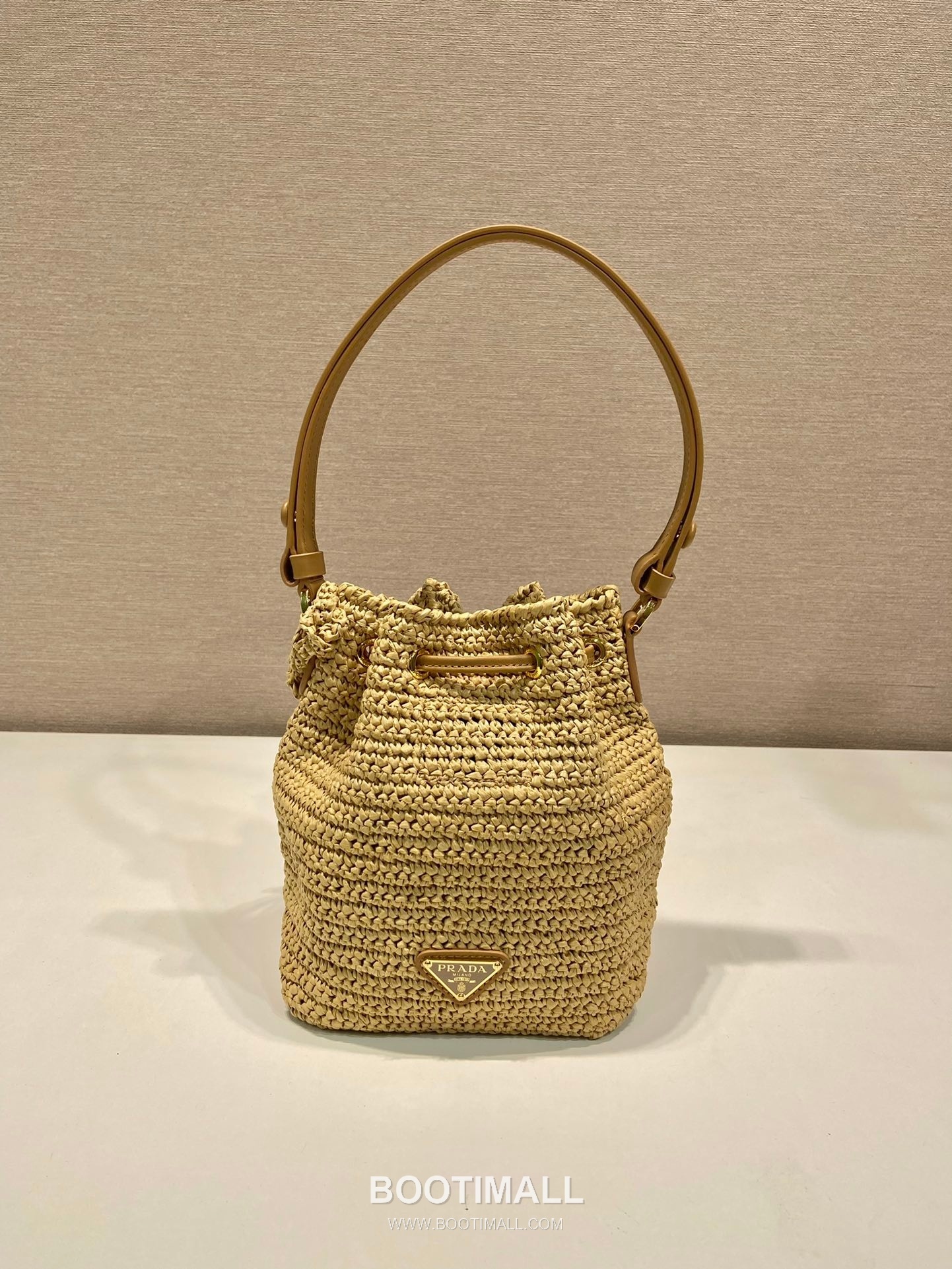 Prada Raffia Woven Bucket Bag 1BE068 프라다 라피아 위빙 버킷백 19cm 4