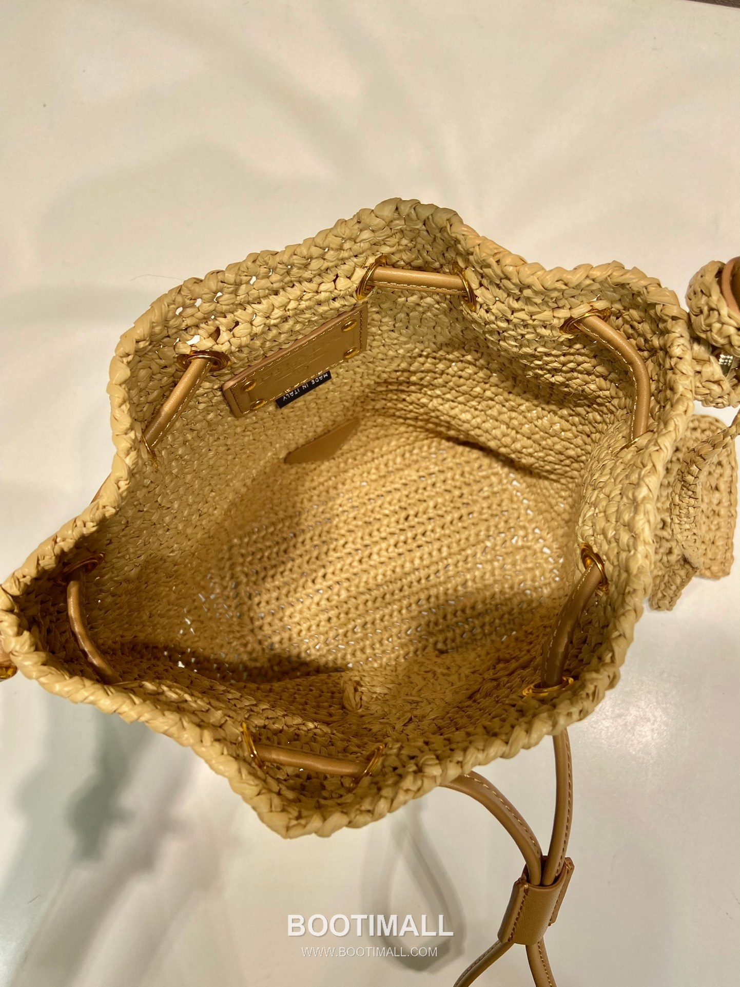 Prada Raffia Woven Bucket Bag 1BE068 프라다 라피아 위빙 버킷백 19cm 8