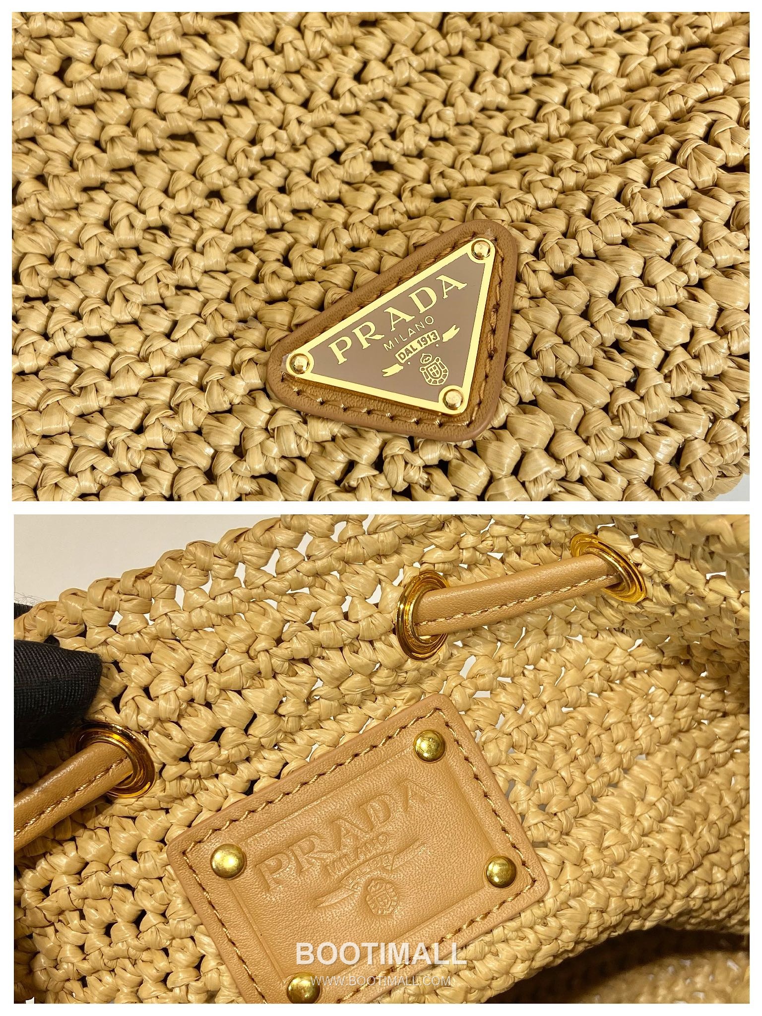 Prada Raffia Woven Bucket Bag 1BE068 프라다 라피아 위빙 버킷백 19cm 9