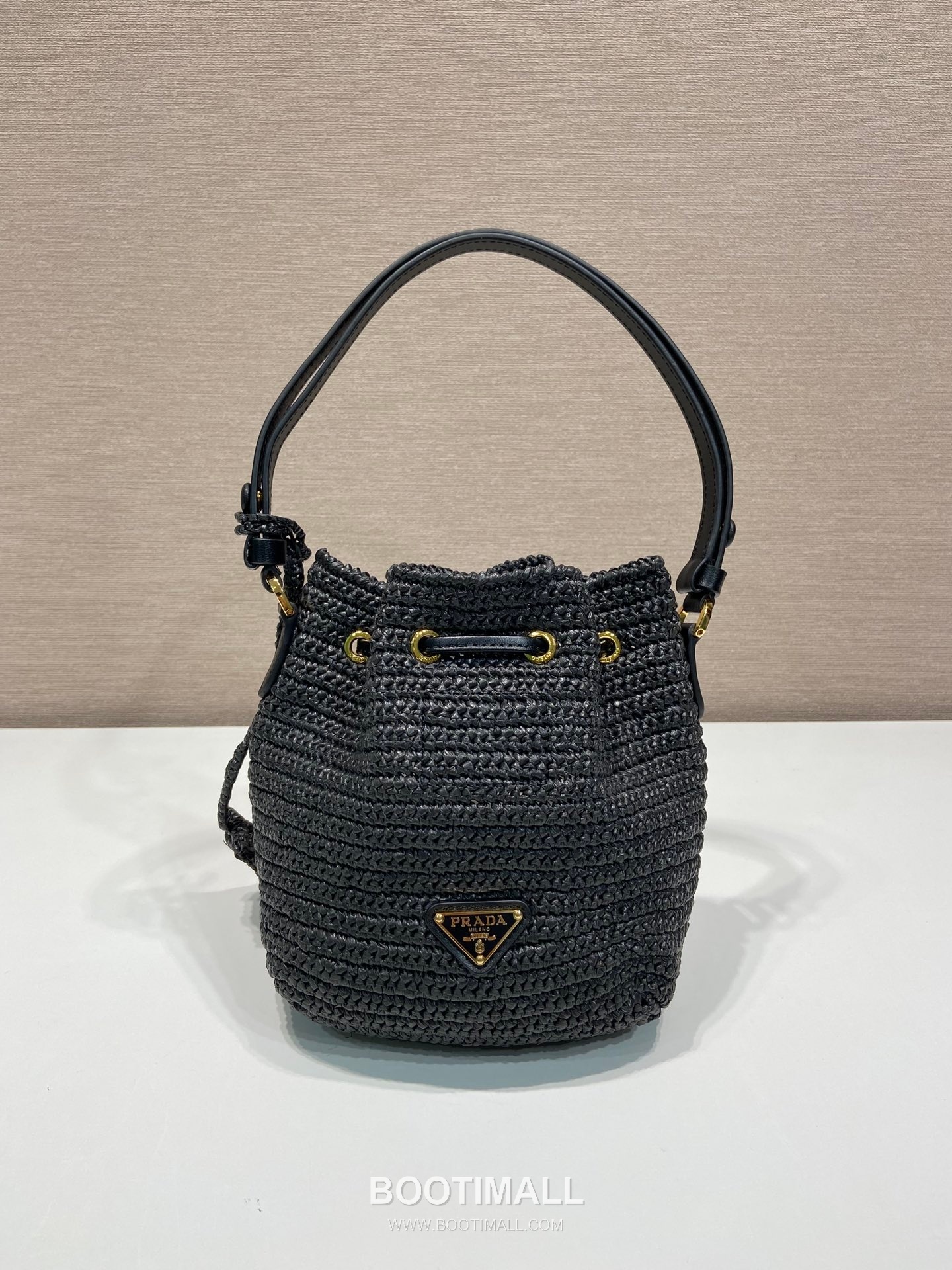 Prada Raffia Woven Bucket Bag 1BE068 프라다 라피아 위빙 버킷백 19cm 4