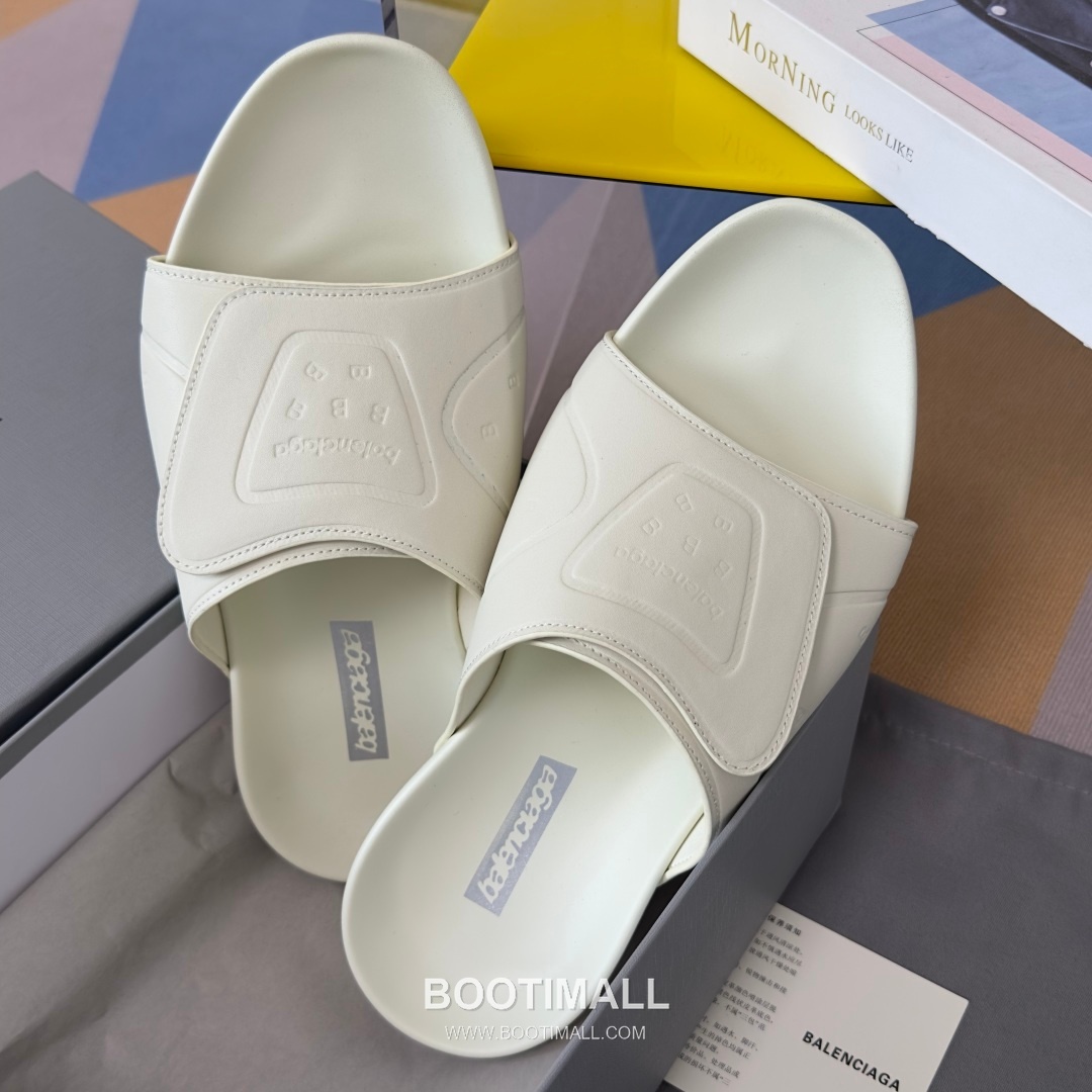 Balenciaga Monday Ultra Retro 3B Leather Textile Black Slides 발렌시아가 먼데이 울트라 레트로 3B 가죽 텍스타일 블랙 슬라이드 8