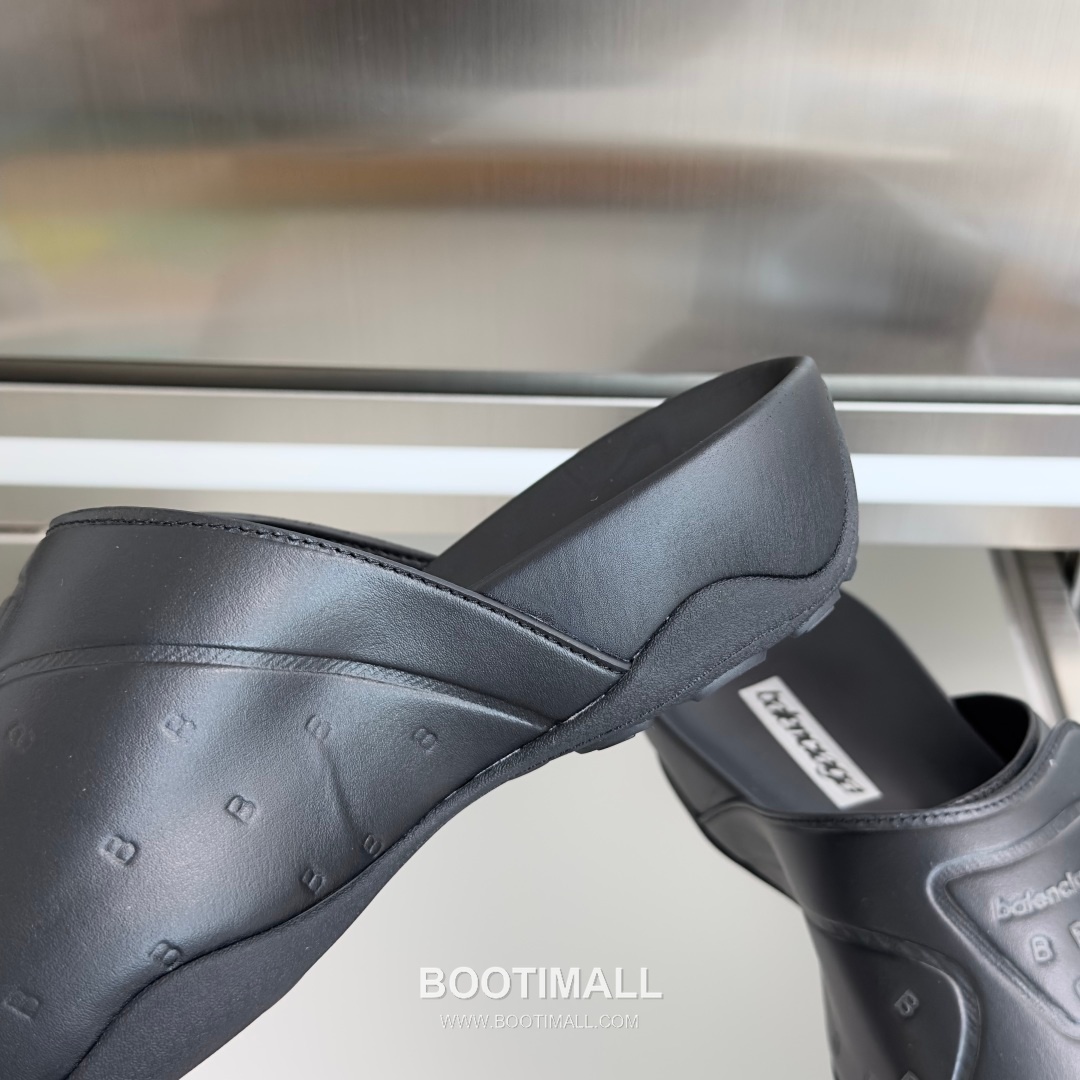 Balenciaga Monday Ultra Retro 3B Leather Textile Black Slides 발렌시아가 먼데이 울트라 레트로 3B 가죽 텍스타일 블랙 슬라이드 4