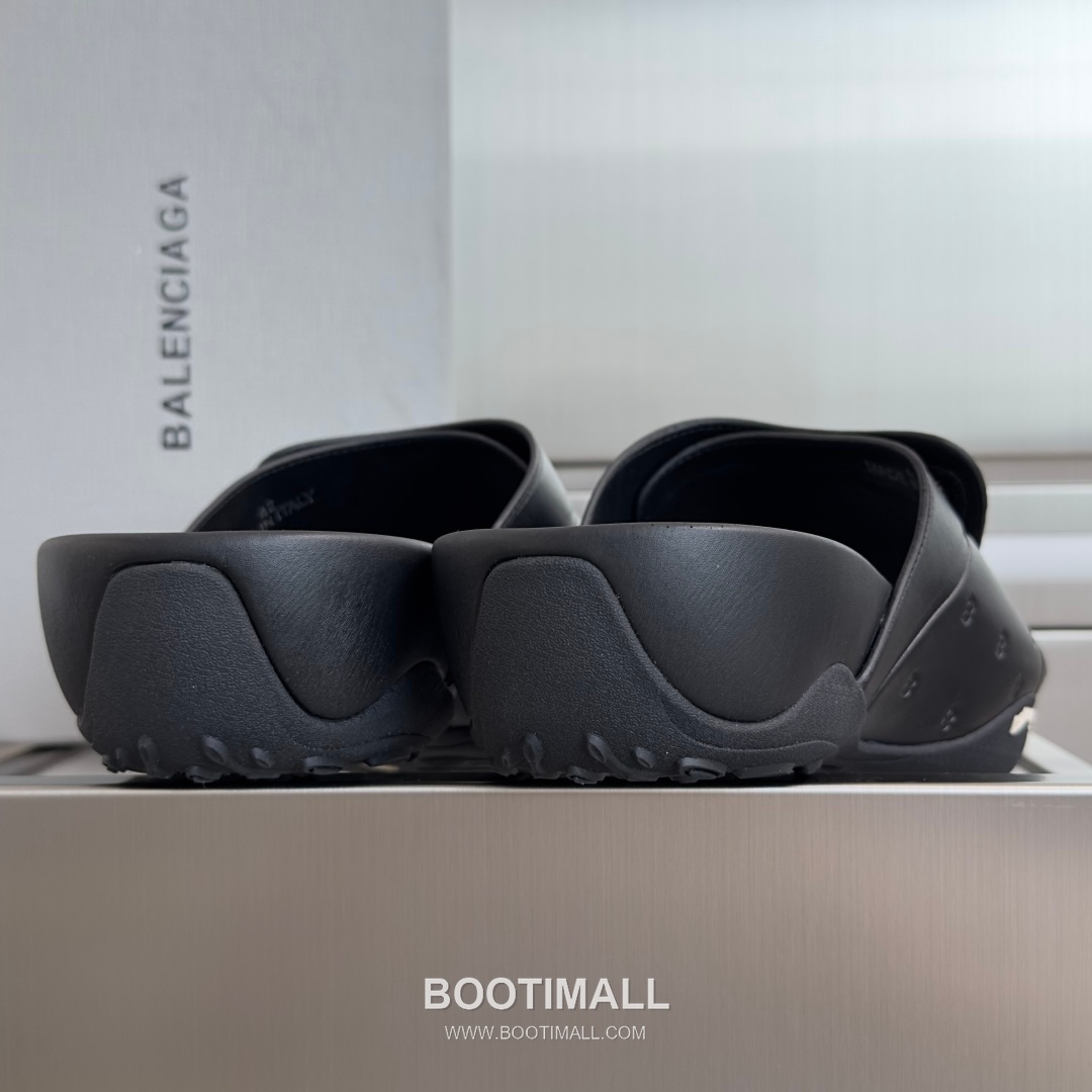 Balenciaga Monday Ultra Retro 3B Leather Textile Black Slides 발렌시아가 먼데이 울트라 레트로 3B 가죽 텍스타일 블랙 슬라이드 5