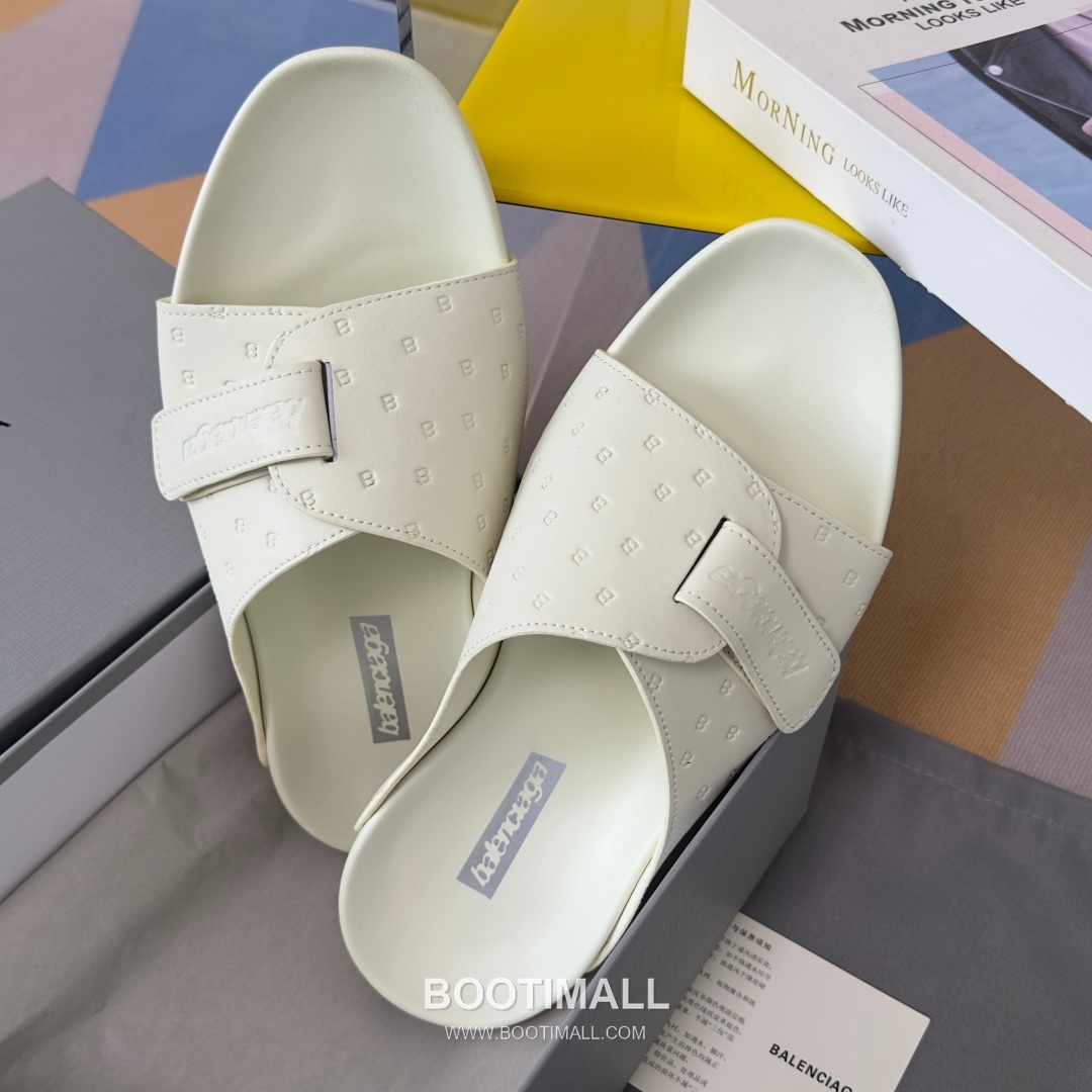 Balenciaga Monday Ultra Retro 3B Leather Textile Black Slides 발렌시아가 먼데이 울트라 레트로 3B 가죽 텍스타일 블랙 슬라이드 8