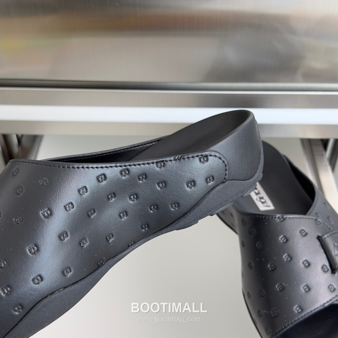 Balenciaga Monday Ultra Retro 3B Leather Textile Black Slides 발렌시아가 먼데이 울트라 레트로 3B 가죽 텍스타일 블랙 슬라이드 4