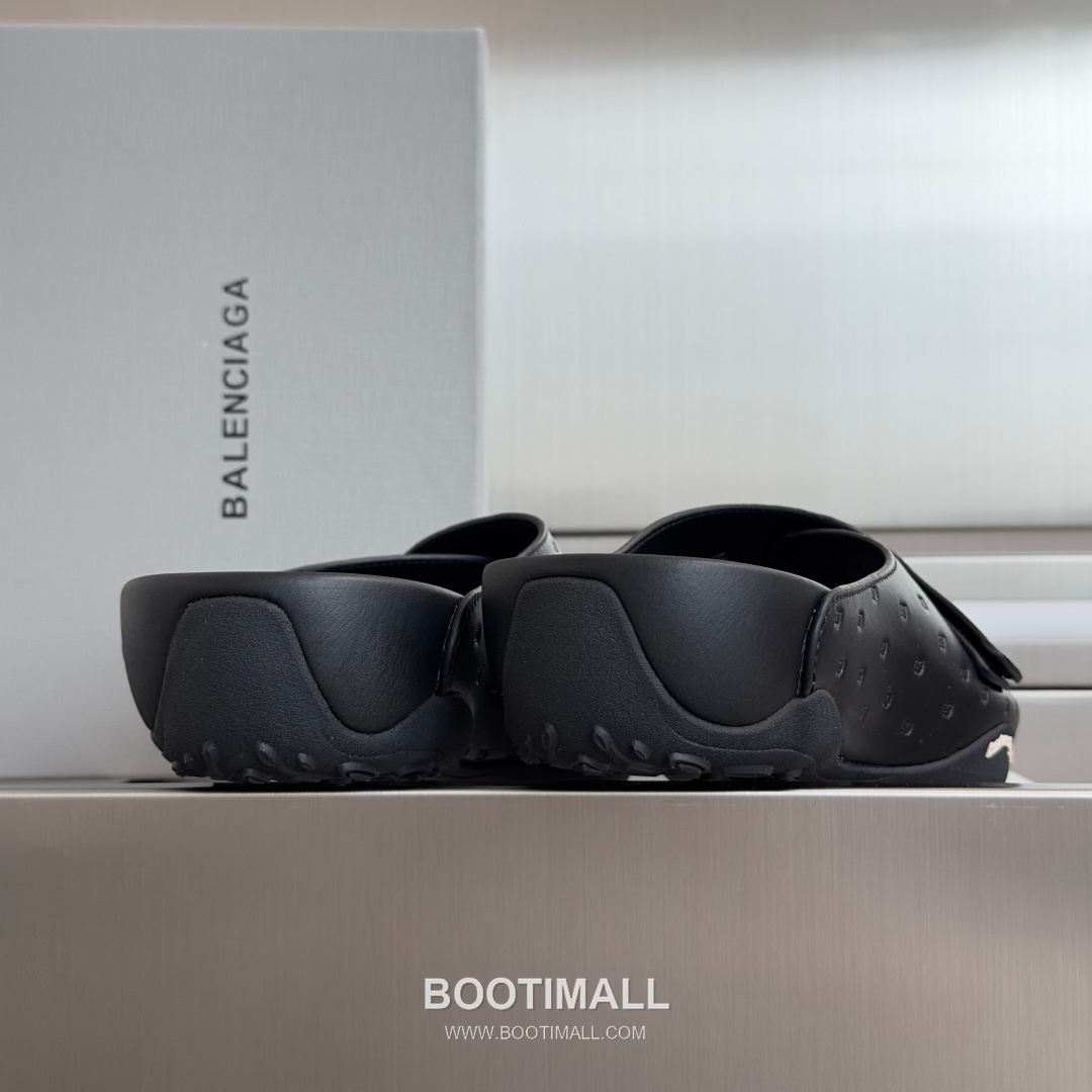Balenciaga Monday Ultra Retro 3B Leather Textile Black Slides 발렌시아가 먼데이 울트라 레트로 3B 가죽 텍스타일 블랙 슬라이드 5