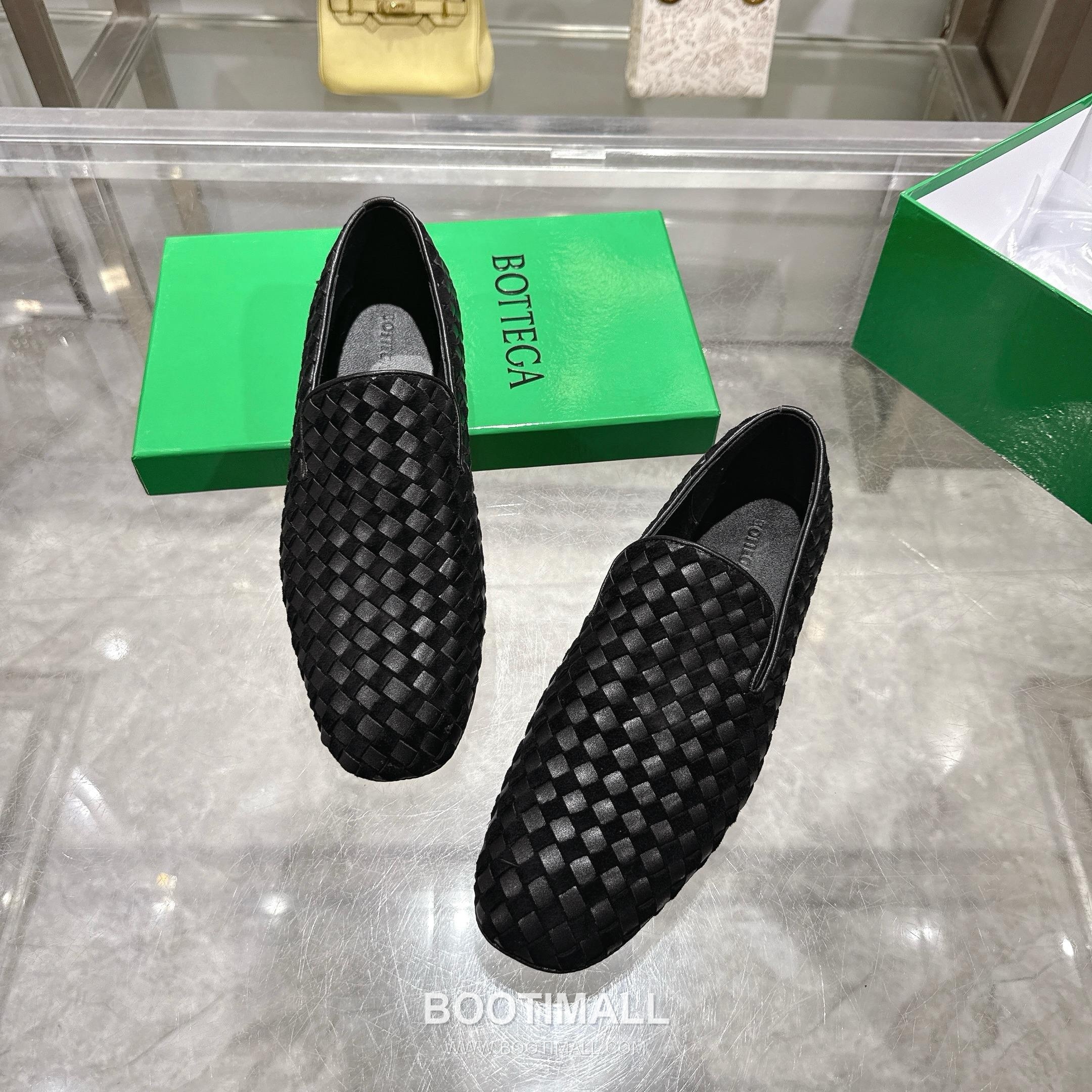 Bottega Veneta Bicolor Intrecciato Square-Toe Leather Black Slides 보테가 베네타 바이컬러 인트레치아토 스퀘어토 가죽 블랙 슬라이드 5