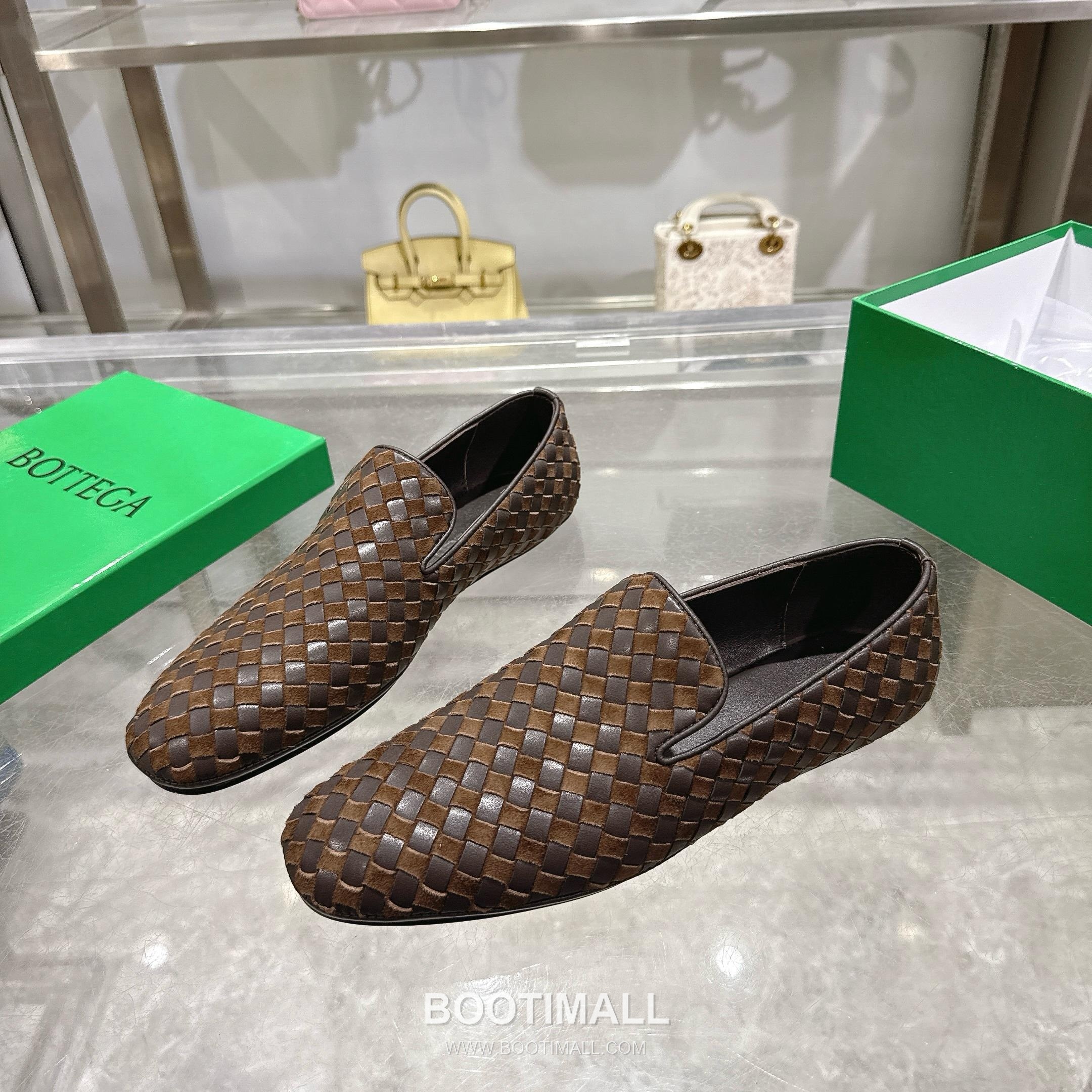 Bottega Veneta Bicolor Intrecciato Square-Toe Leather Black Slides 보테가 베네타 바이컬러 인트레치아토 스퀘어토 가죽 블랙 슬라이드 3