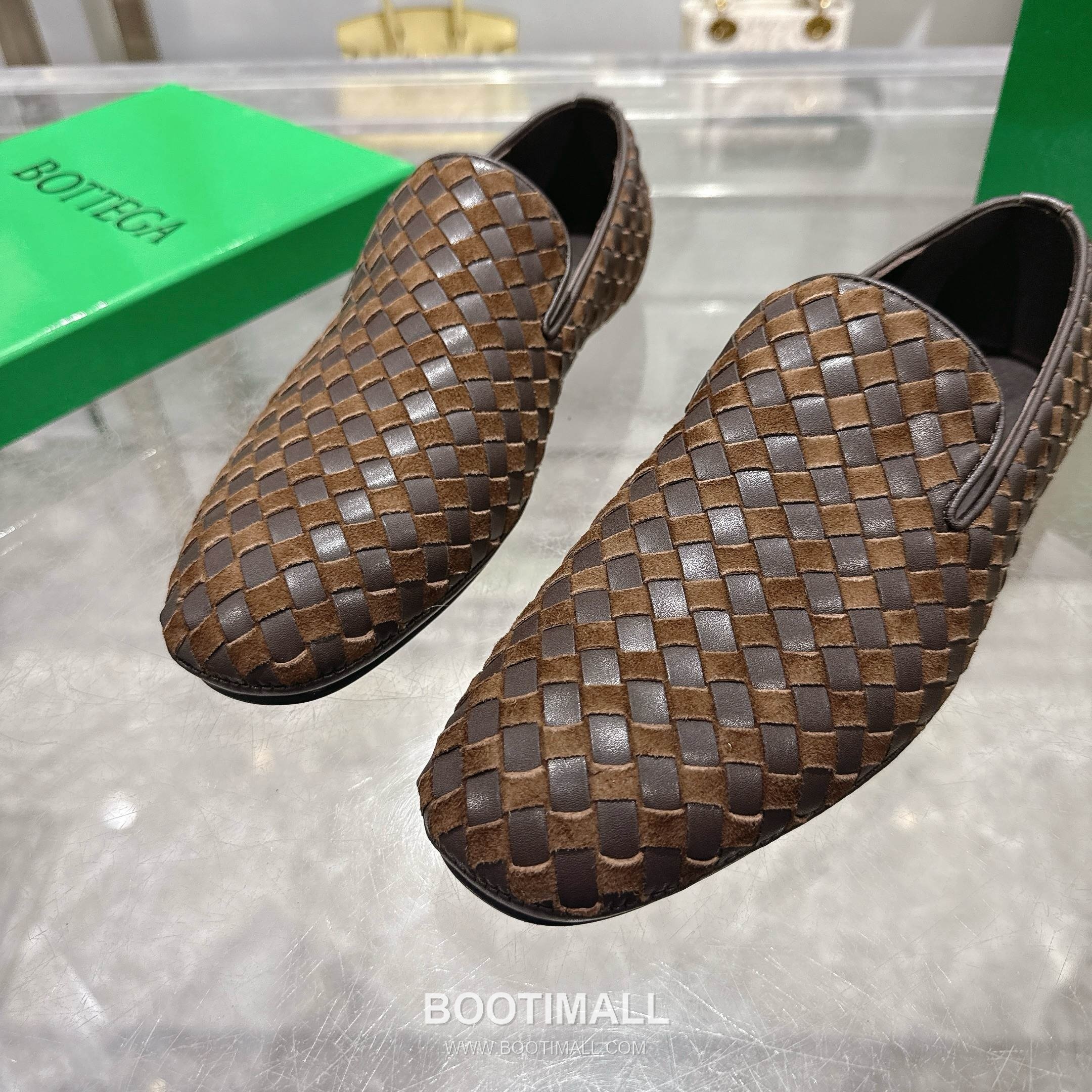 Bottega Veneta Bicolor Intrecciato Square-Toe Leather Black Slides 보테가 베네타 바이컬러 인트레치아토 스퀘어토 가죽 블랙 슬라이드 6