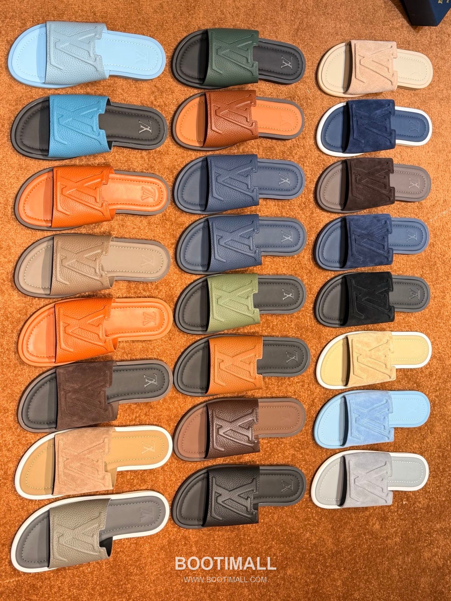 Louis Vuitton Oasis Monogram 5D Logo Calfskin Blue Slides 루이비통 오아시스 모노그램 5D 로고 송아지가죽 블루 슬라이드 8