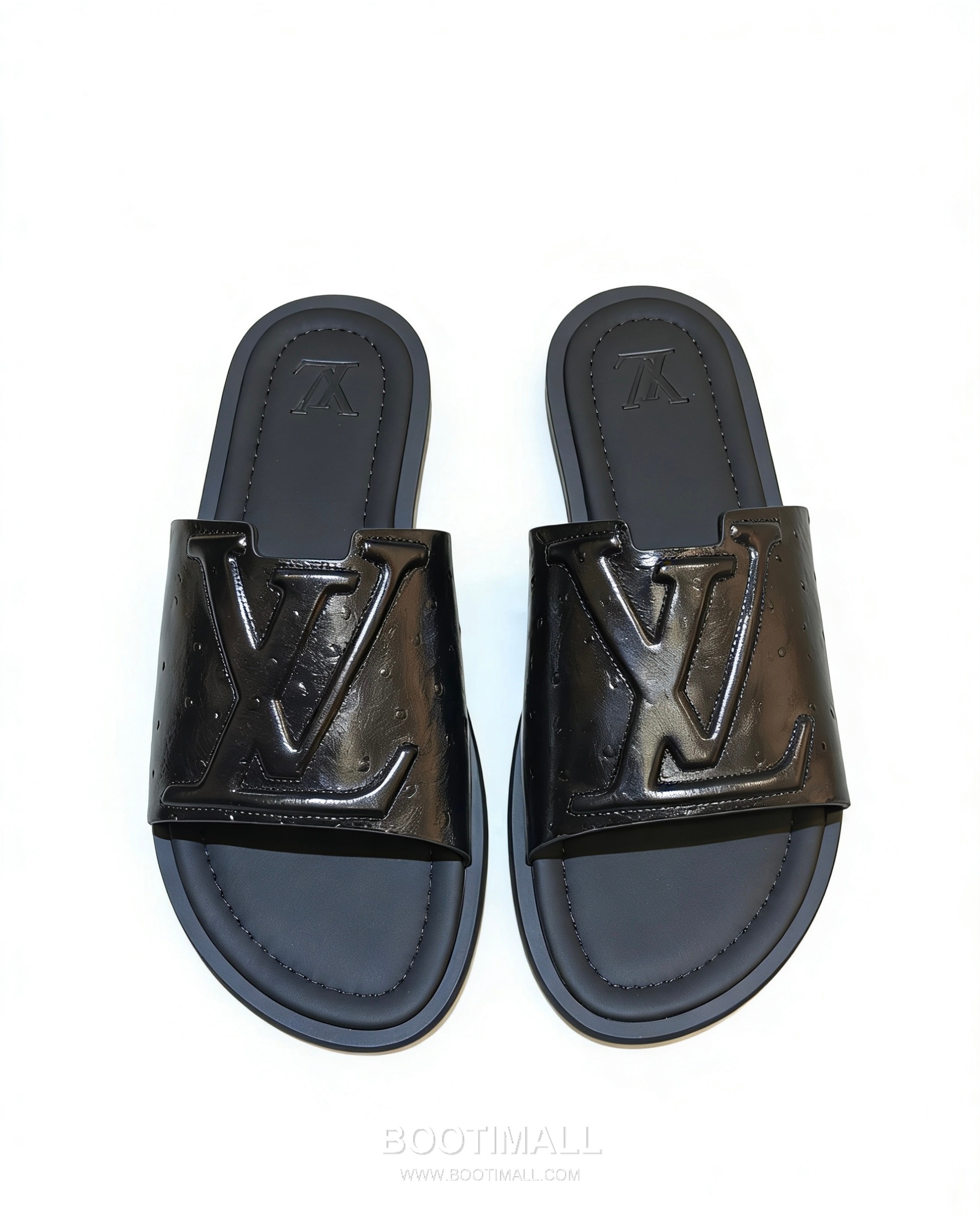 Louis Vuitton Oasis Monogram 5D Logo Calfskin Blue Slides 루이비통 오아시스 모노그램 5D 로고 송아지가죽 블루 슬라이드 2