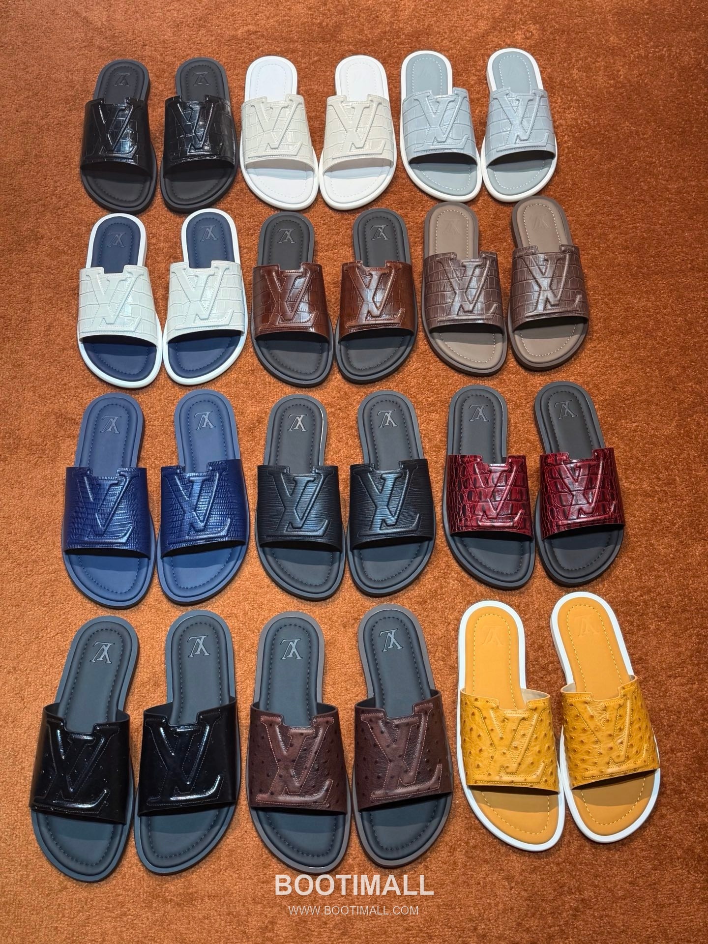 Louis Vuitton Oasis Monogram 5D Logo Calfskin Blue Slides 루이비통 오아시스 모노그램 5D 로고 송아지가죽 블루 슬라이드 7