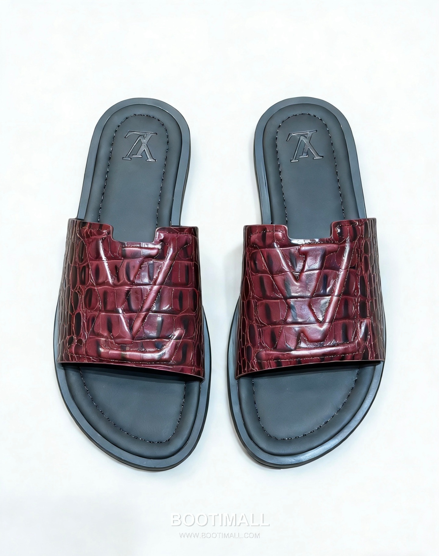 Louis Vuitton Oasis Monogram 5D Logo Calfskin Blue Slides 루이비통 오아시스 모노그램 5D 로고 송아지가죽 블루 슬라이드 2