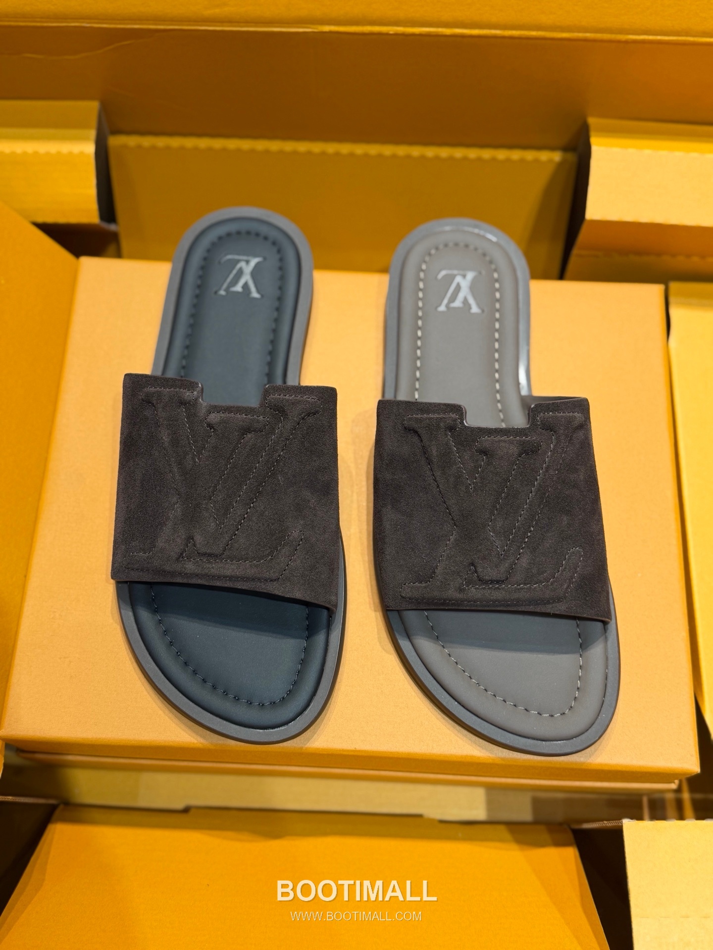 Louis Vuitton Oasis Monogram 5D Logo Calfskin Blue Slides 루이비통 오아시스 모노그램 5D 로고 송아지가죽 블루 슬라이드 7