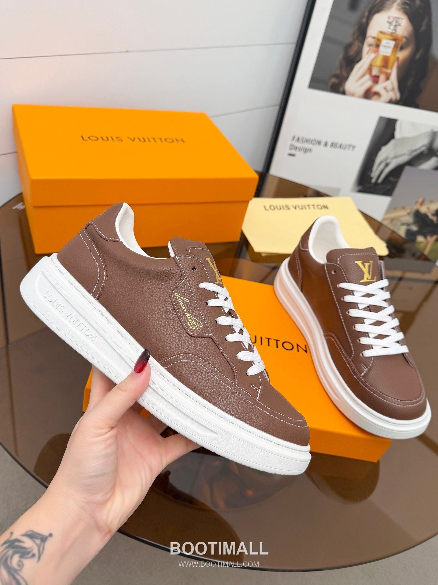 Louis Vuitton Beverly Hills Grained Leather Sneakers 루이비통 베벌리 힐스 그레인 가죽 스니커즈 1