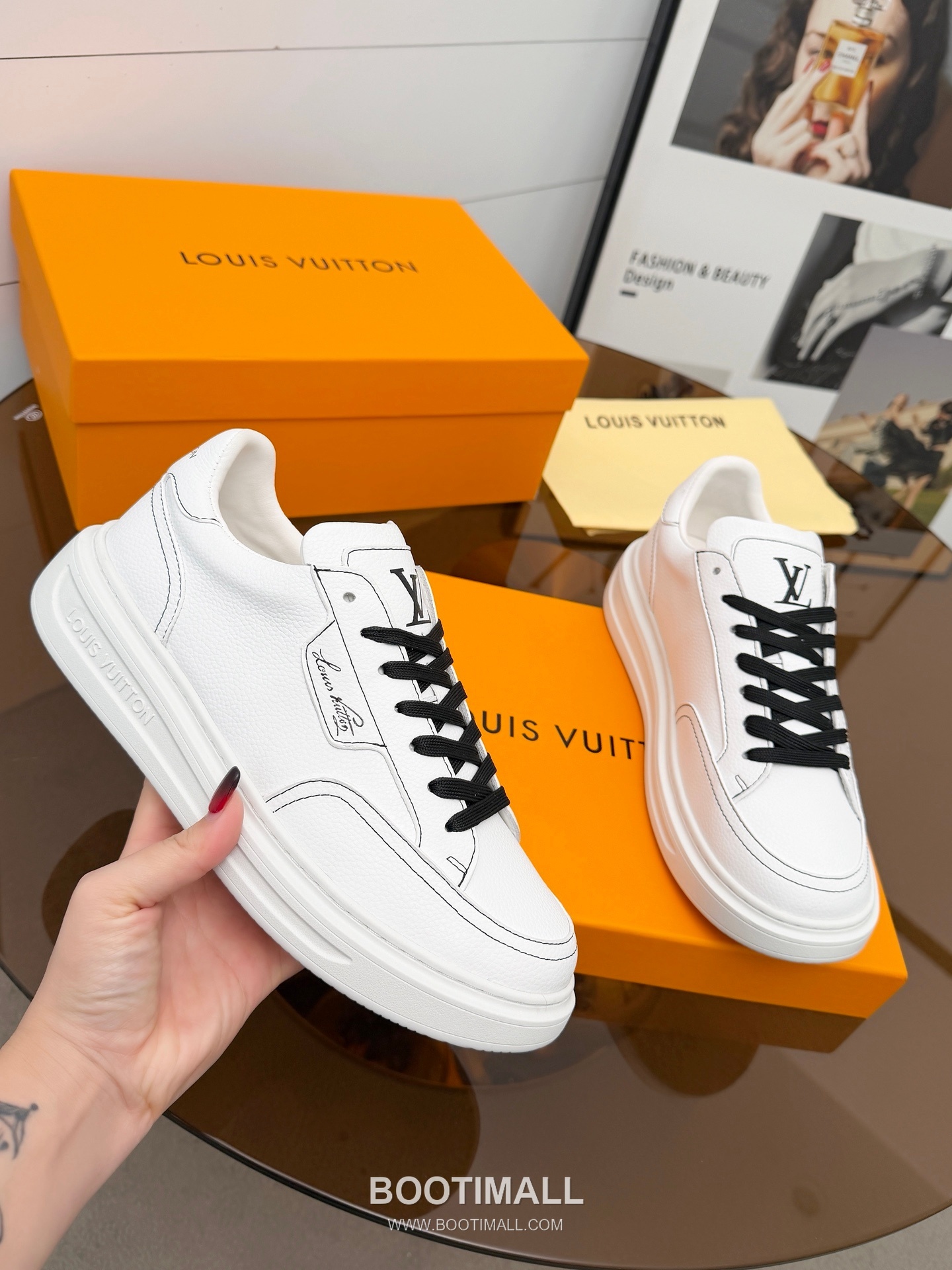 Louis Vuitton Beverly Hills Grained Leather Sneakers 루이비통 베벌리 힐스 그레인 가죽 스니커즈 1