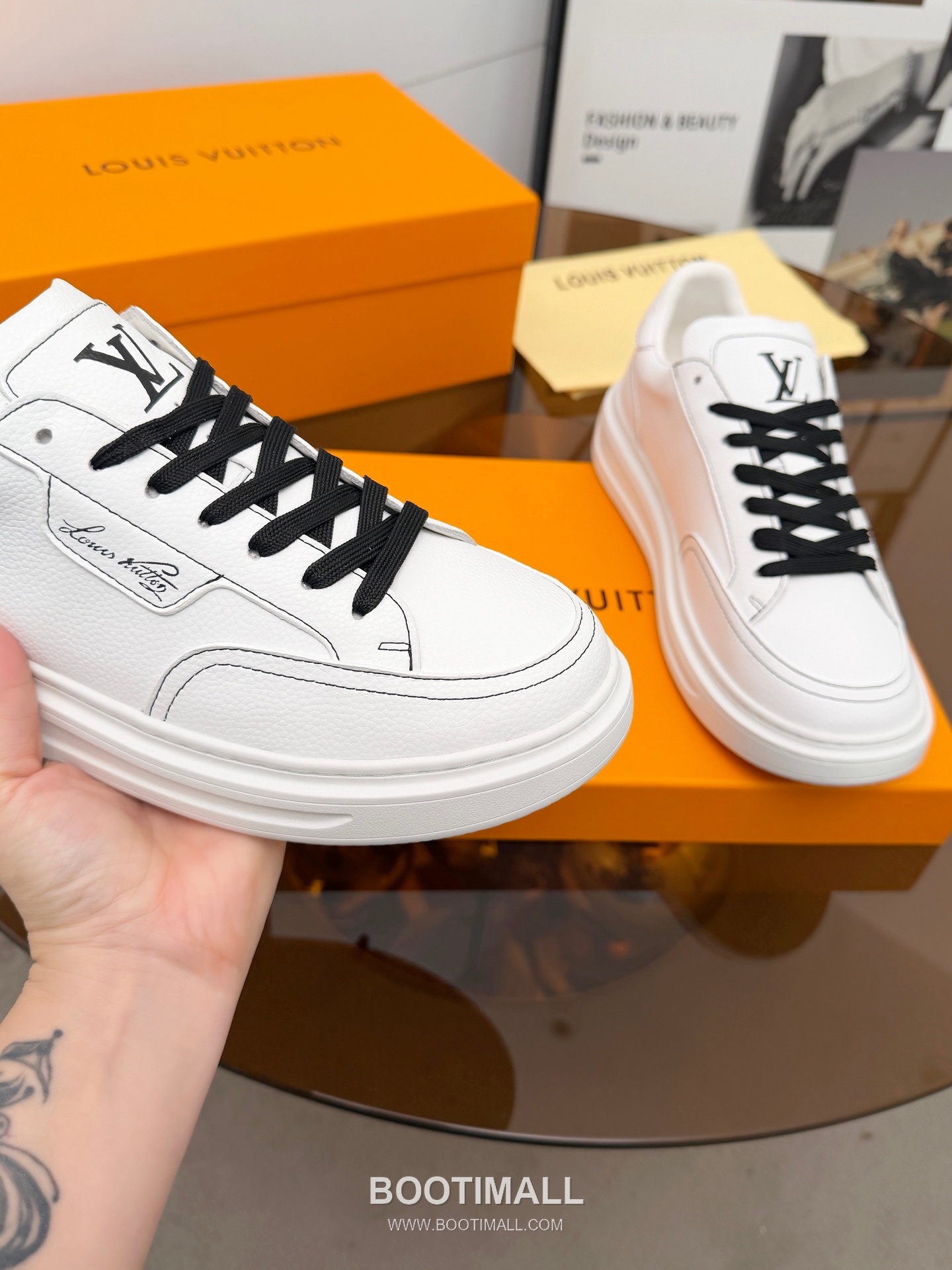 Louis Vuitton Beverly Hills Grained Leather Sneakers 루이비통 베벌리 힐스 그레인 가죽 스니커즈 3