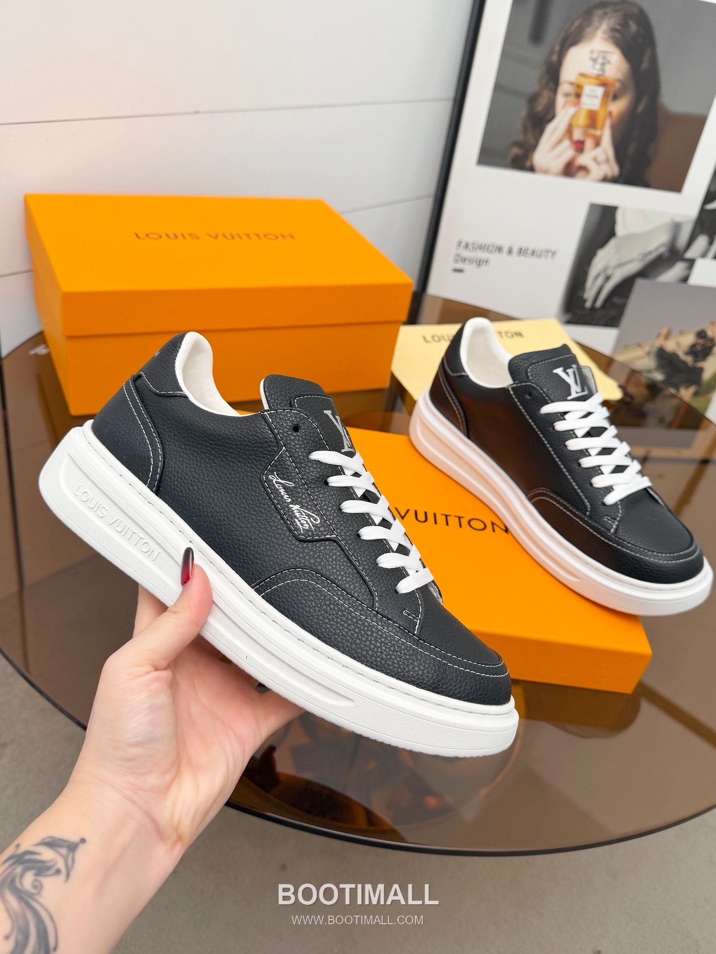 Louis Vuitton Beverly Hills Grained Leather Sneakers 루이비통 베벌리 힐스 그레인 가죽 스니커즈 1