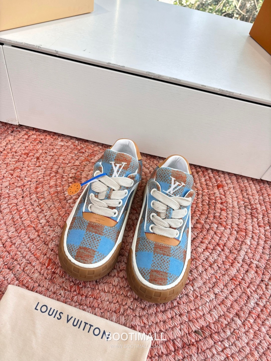 Louis Vuitton Tilted Damier Platform Trainer Cowhide Brown 루이비통 틸티드 다미에 플랫폼 트레이너 소가죽 브라운 스니커즈 1