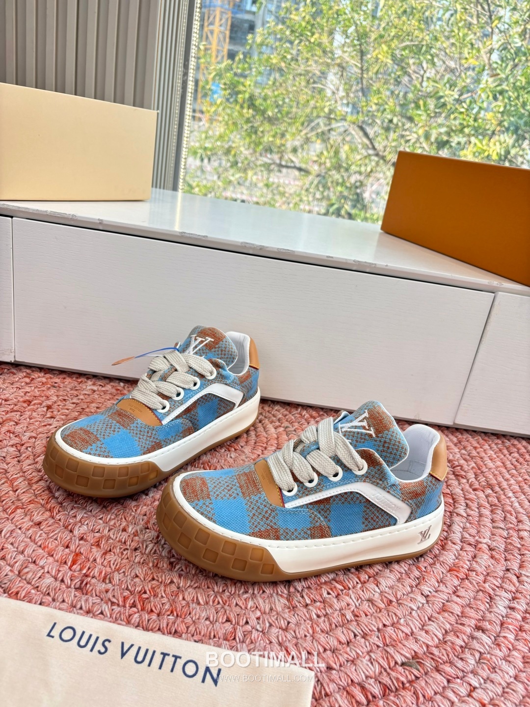 Louis Vuitton Tilted Damier Platform Trainer Cowhide Brown 루이비통 틸티드 다미에 플랫폼 트레이너 소가죽 브라운 스니커즈 2