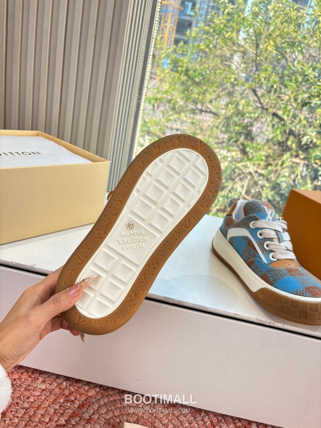 Louis Vuitton Tilted Damier Platform Trainer Cowhide Brown 루이비통 틸티드 다미에 플랫폼 트레이너 소가죽 브라운 스니커즈 7