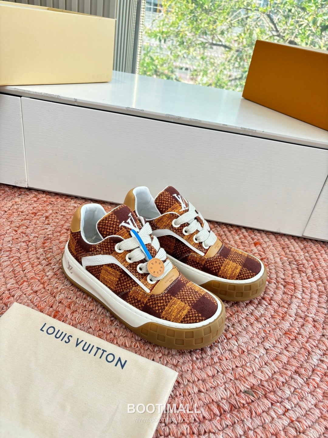 Louis Vuitton Tilted Damier Platform Trainer Cowhide Brown 루이비통 틸티드 다미에 플랫폼 트레이너 소가죽 브라운 스니커즈 3