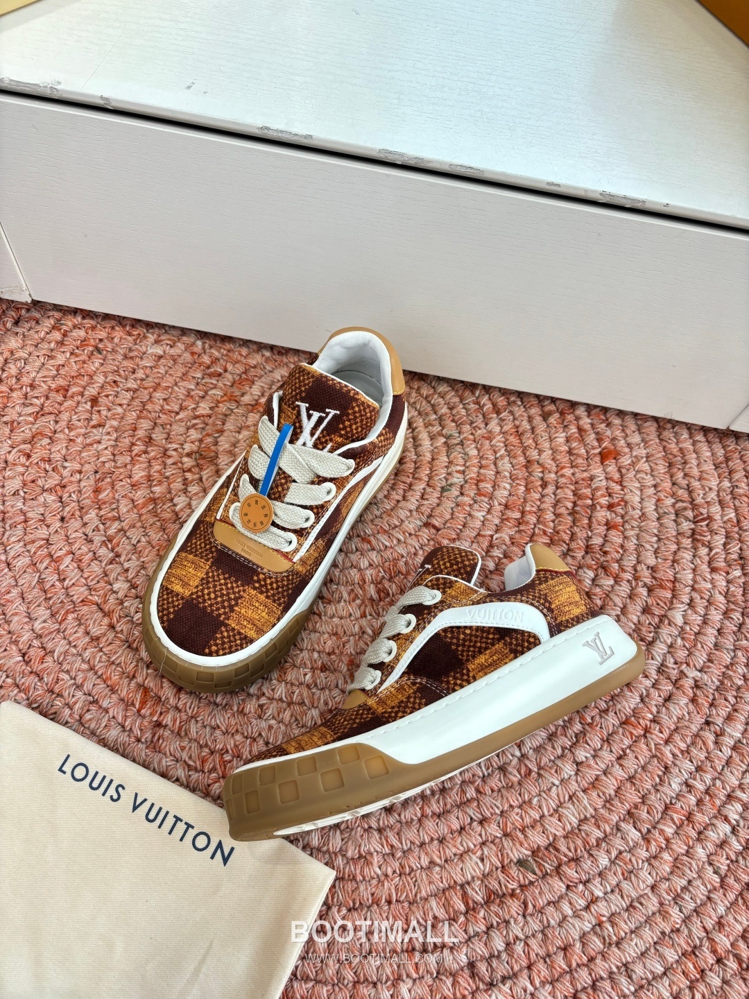Louis Vuitton Tilted Damier Platform Trainer Cowhide Brown 루이비통 틸티드 다미에 플랫폼 트레이너 소가죽 브라운 스니커즈 4