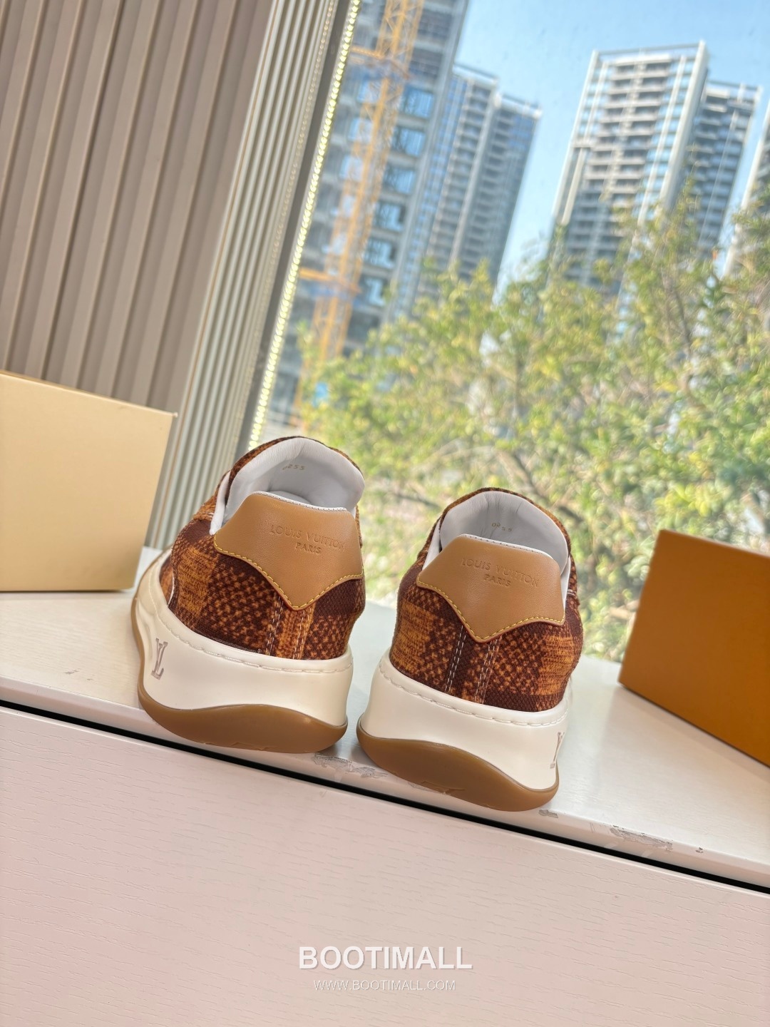 Louis Vuitton Tilted Damier Platform Trainer Cowhide Brown 루이비통 틸티드 다미에 플랫폼 트레이너 소가죽 브라운 스니커즈 9