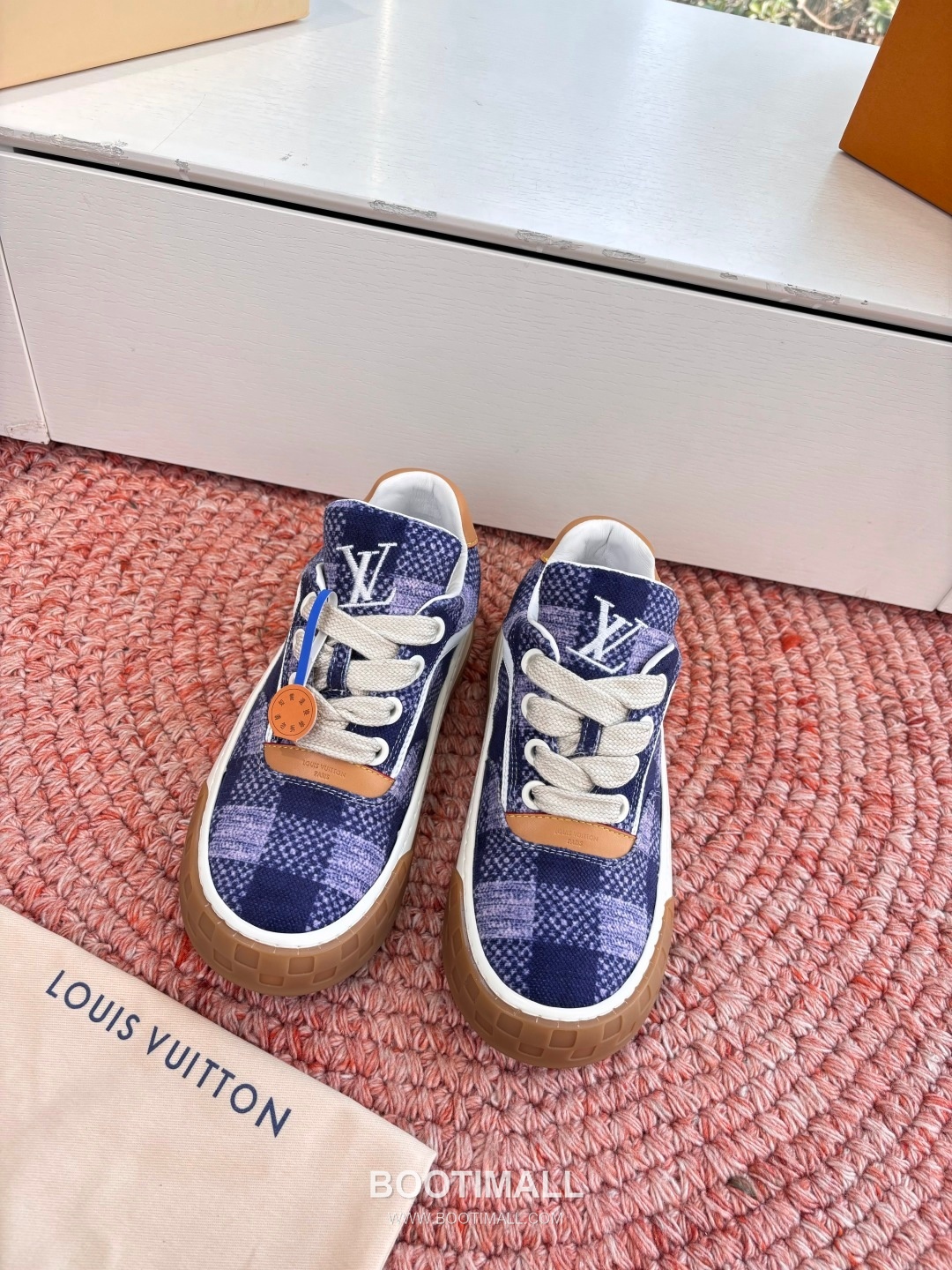 Louis Vuitton Tilted Damier Platform Trainer Cowhide Brown 루이비통 틸티드 다미에 플랫폼 트레이너 소가죽 브라운 스니커즈 1