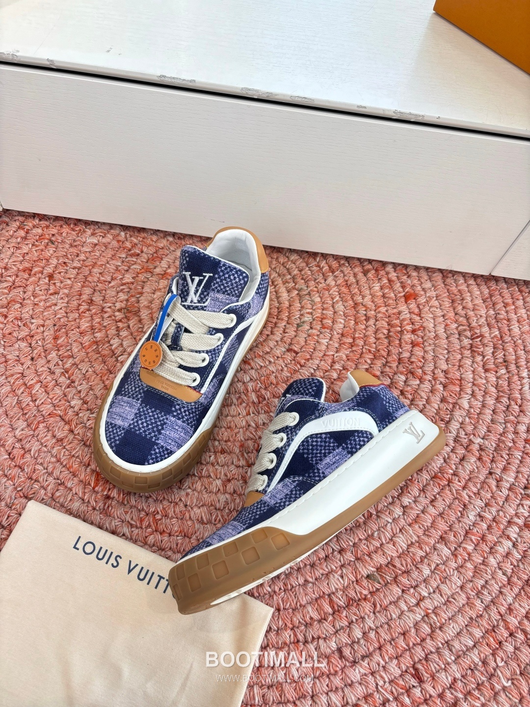 Louis Vuitton Tilted Damier Platform Trainer Cowhide Brown 루이비통 틸티드 다미에 플랫폼 트레이너 소가죽 브라운 스니커즈 4