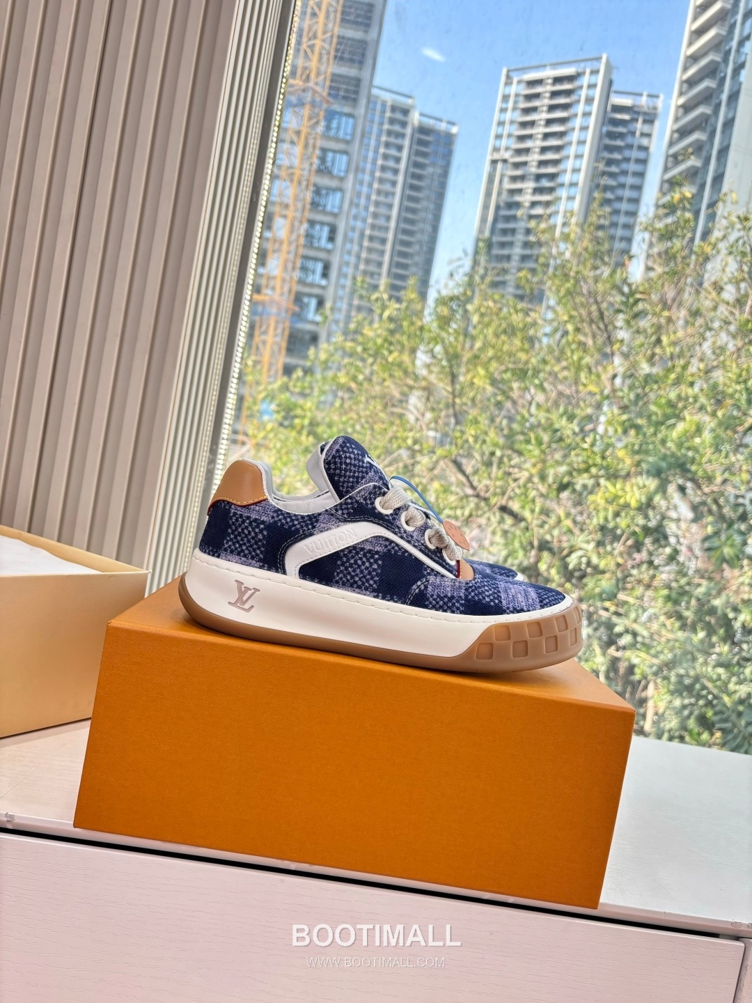 Louis Vuitton Tilted Damier Platform Trainer Cowhide Brown 루이비통 틸티드 다미에 플랫폼 트레이너 소가죽 브라운 스니커즈 5